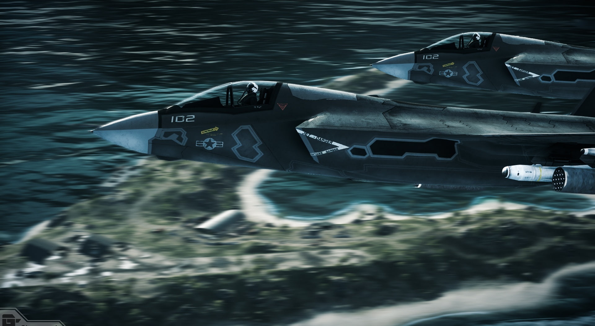 f35, underwater, rippled, speed, war, motion, waterfront, jet, 1080P, bf, pilot, gt cinematic, sea, Games, nautical vessel, military, war planes, f, bf3, HD Wallpaper