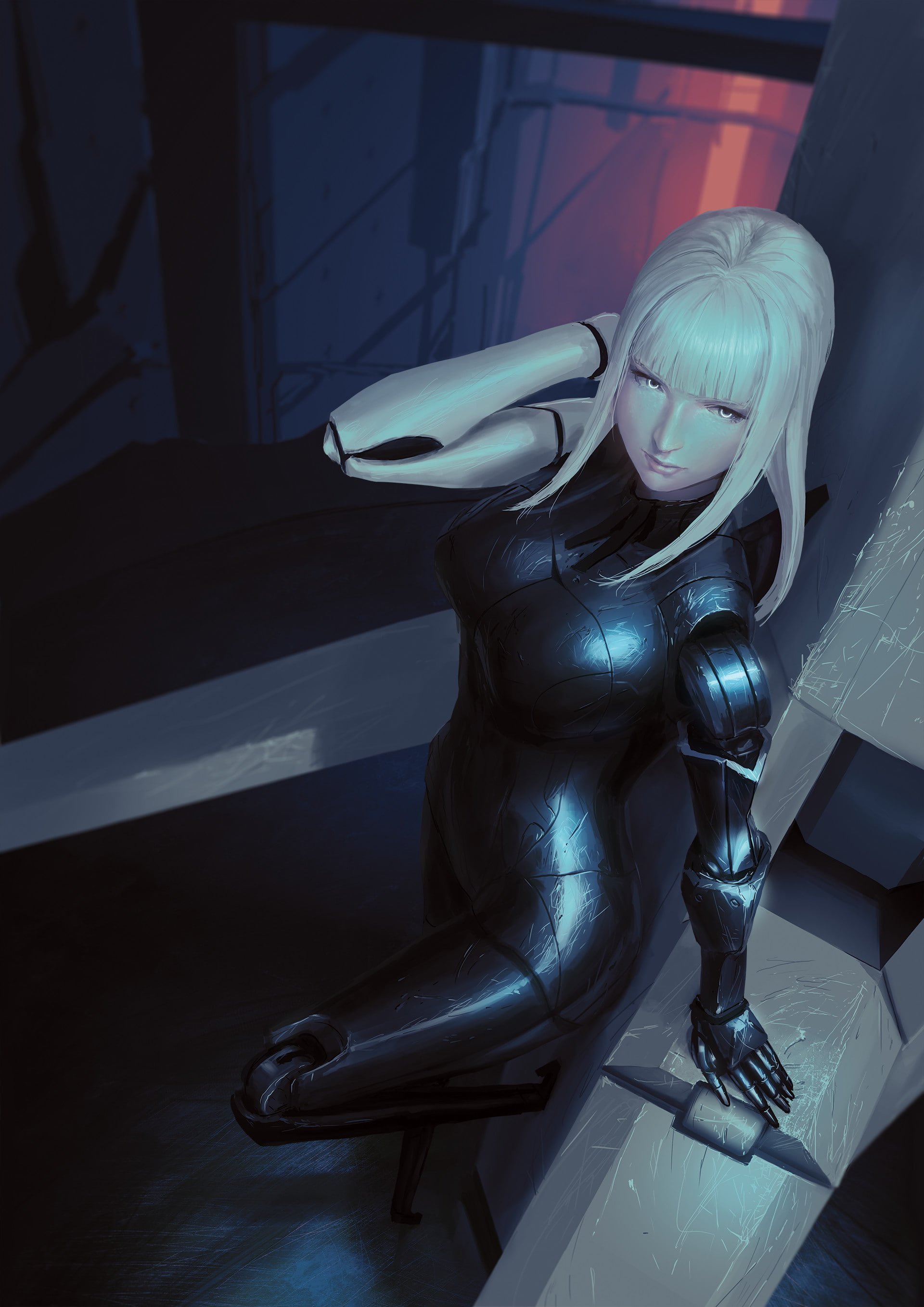 fantasy Art, robot, Blame!, 2K, cibo, warrior, Phone HD Wallpaper