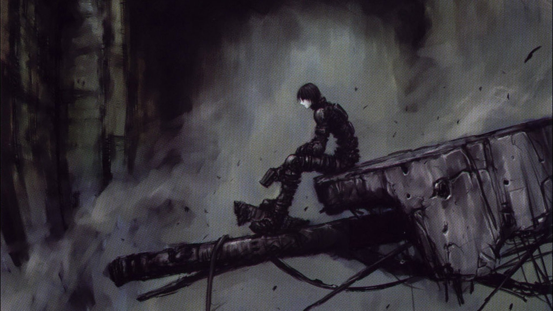 Anime, 1080P, Dark, man, Manga, Blame!, illustration, HD Wallpaper