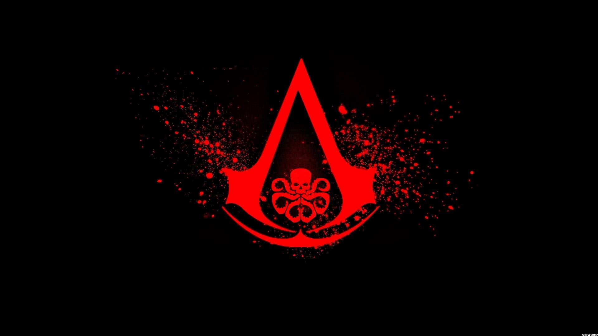 indoors, sign, Assassins Creed: Revelations, logo, shape, studio shot, hydra, skull, holiday, black background, VisherA, night, star shape, decoration, HD Wallpaper
