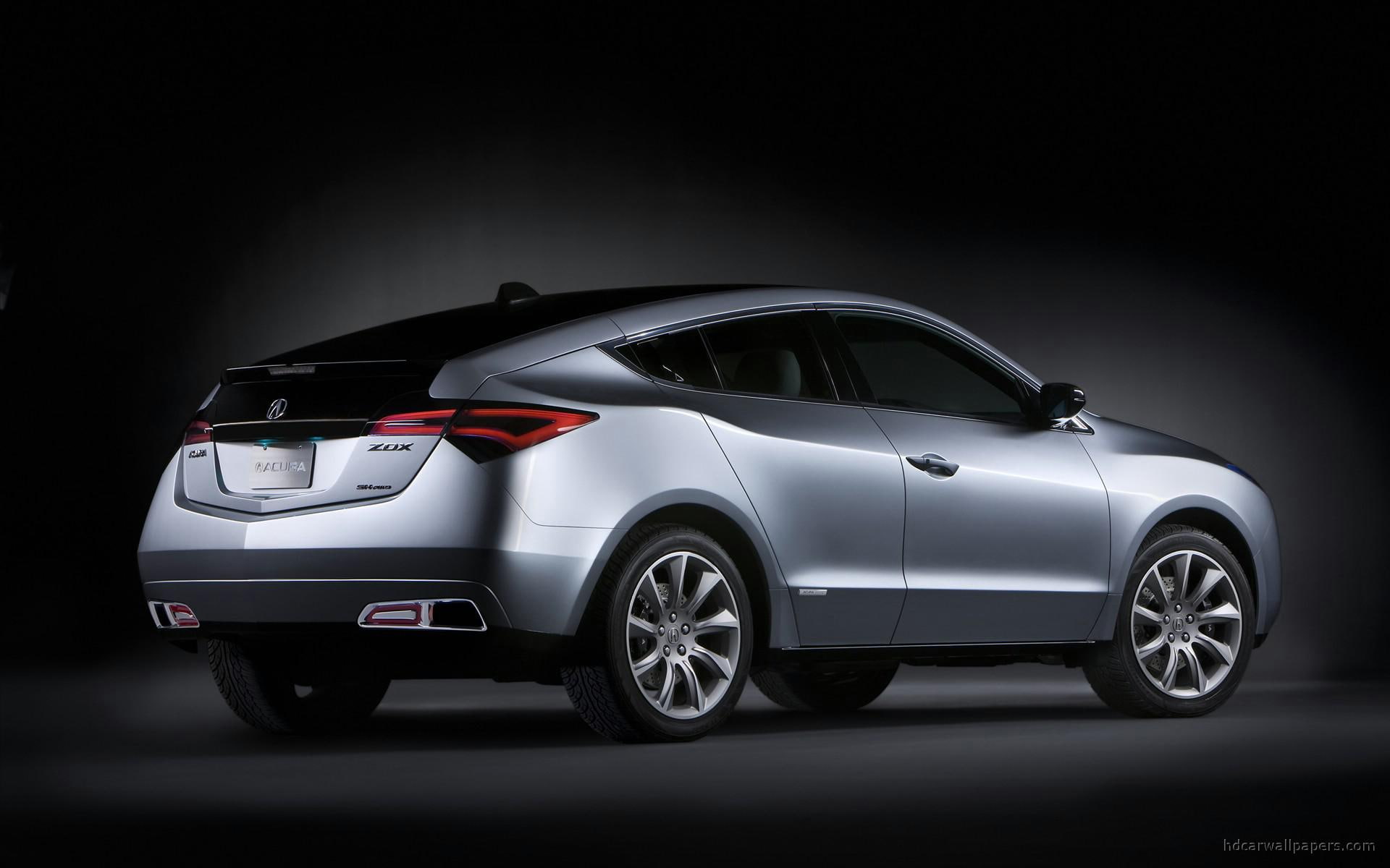 zdx, cars, silver, acura, 1080P, prototype, coupe, HD Wallpaper