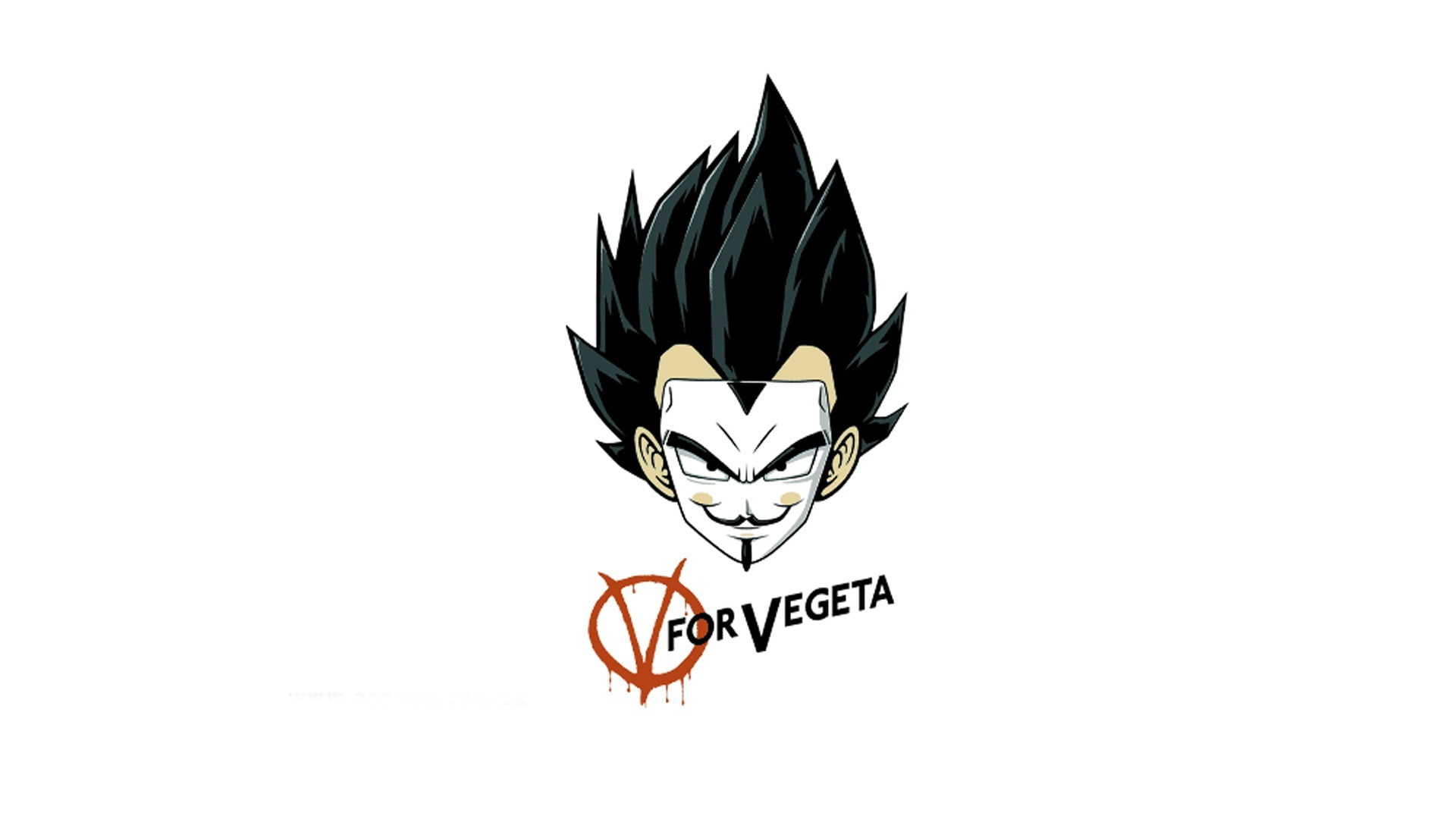 Super Saiyan, anime, 1080P, fan art, Vegeta, Dragon Ball Z, parody, V for Vendetta, saiyan, HD Wallpaper