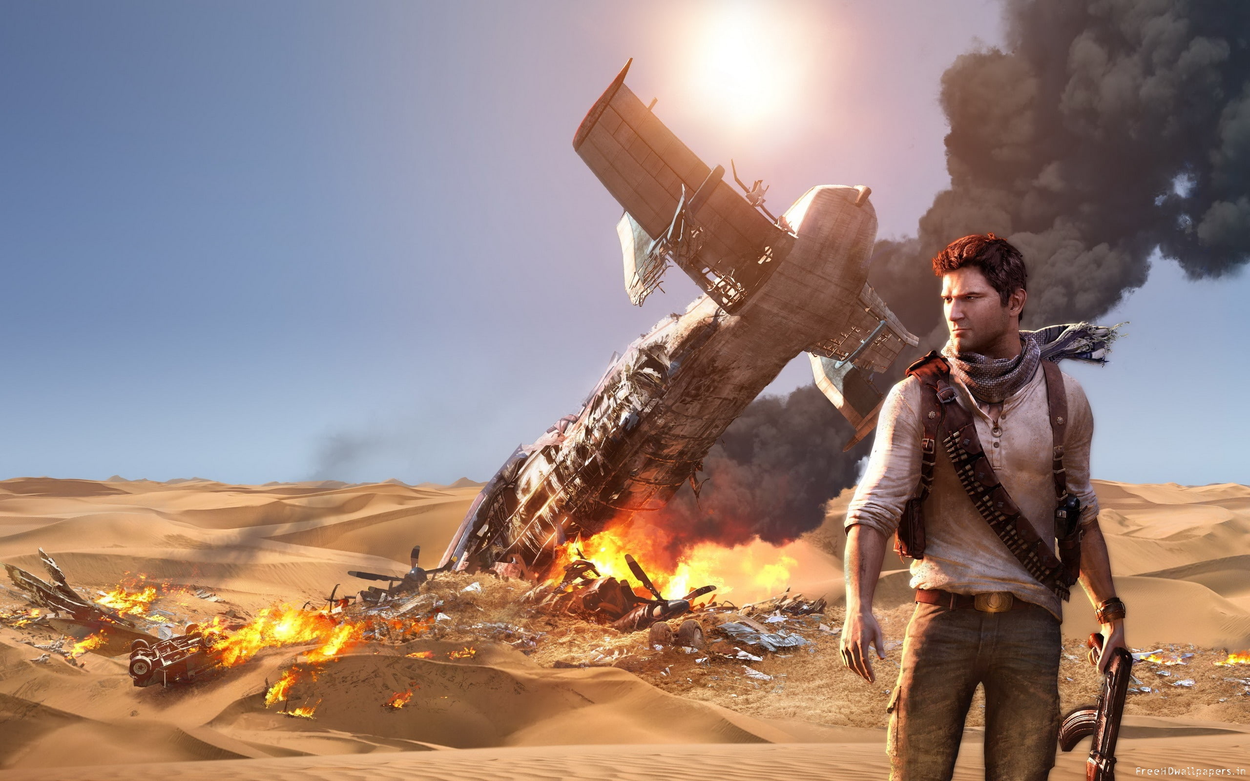 2K, hd, uncharted, video games, plane, crash, HD Wallpaper