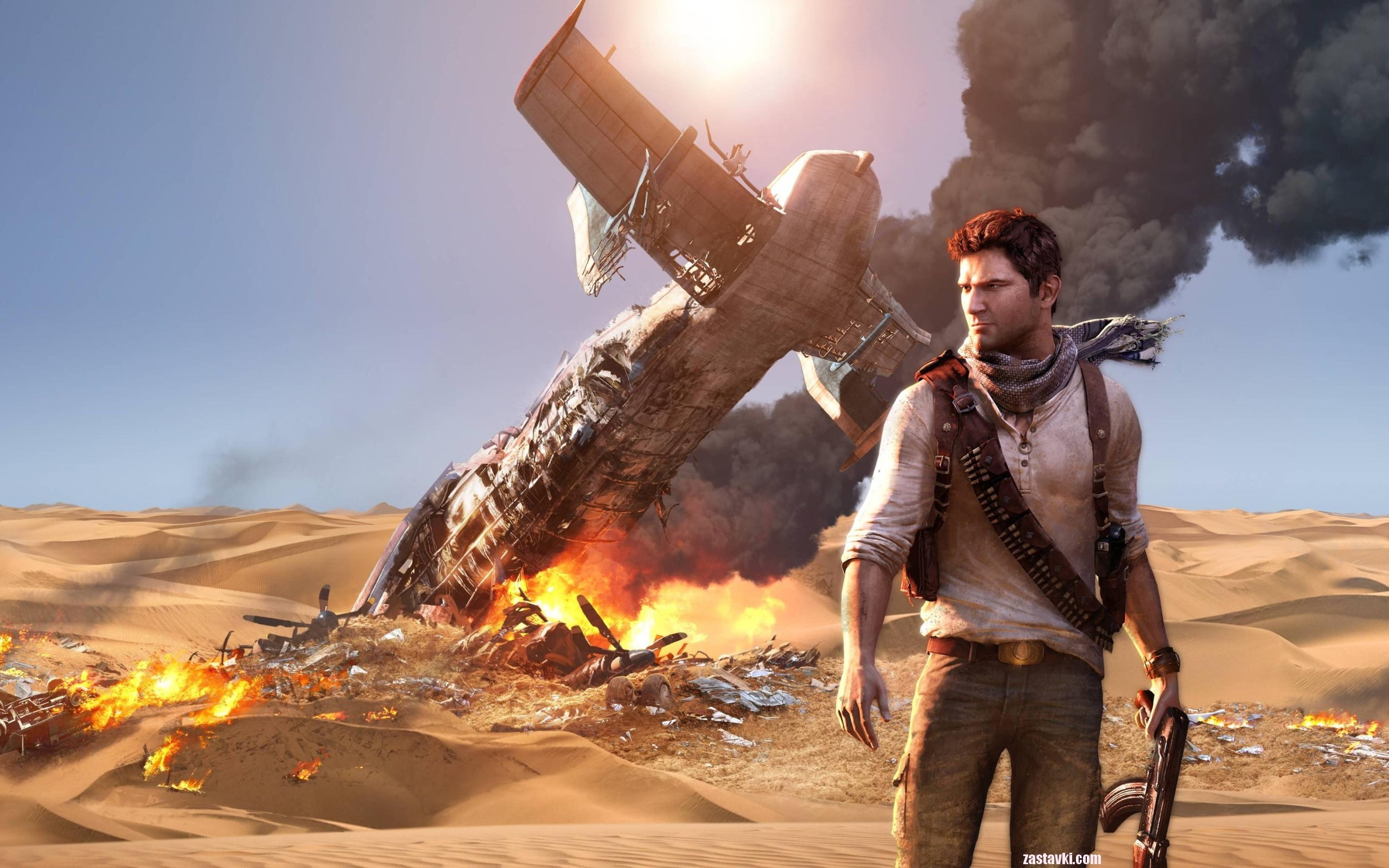 crash, games, nathan, uncharted, video, drake, plane, 2K, HD Wallpaper