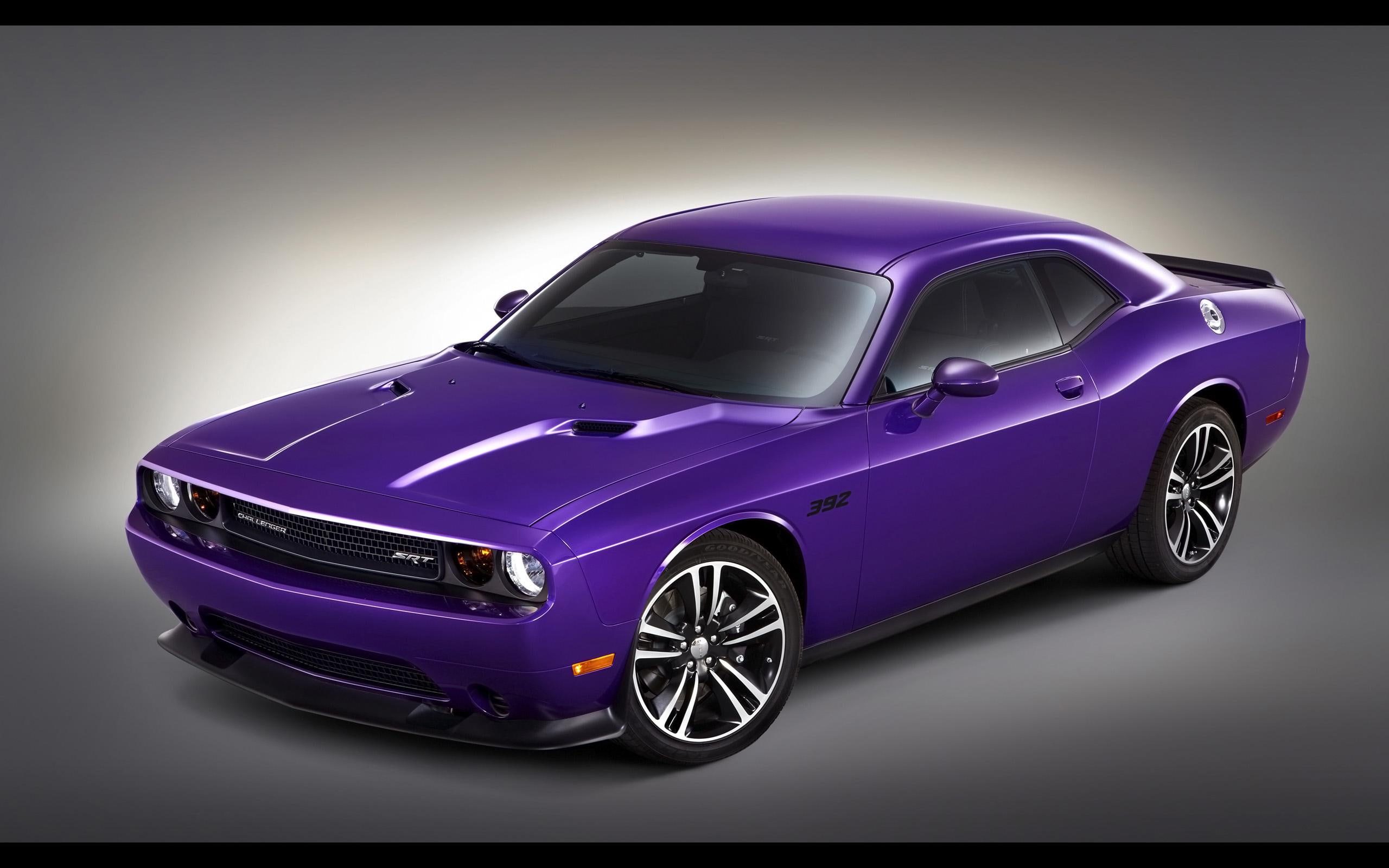 purple, srt, challenger, dodge, coupe, 2014, cars, 2K, sports, HD Wallpaper