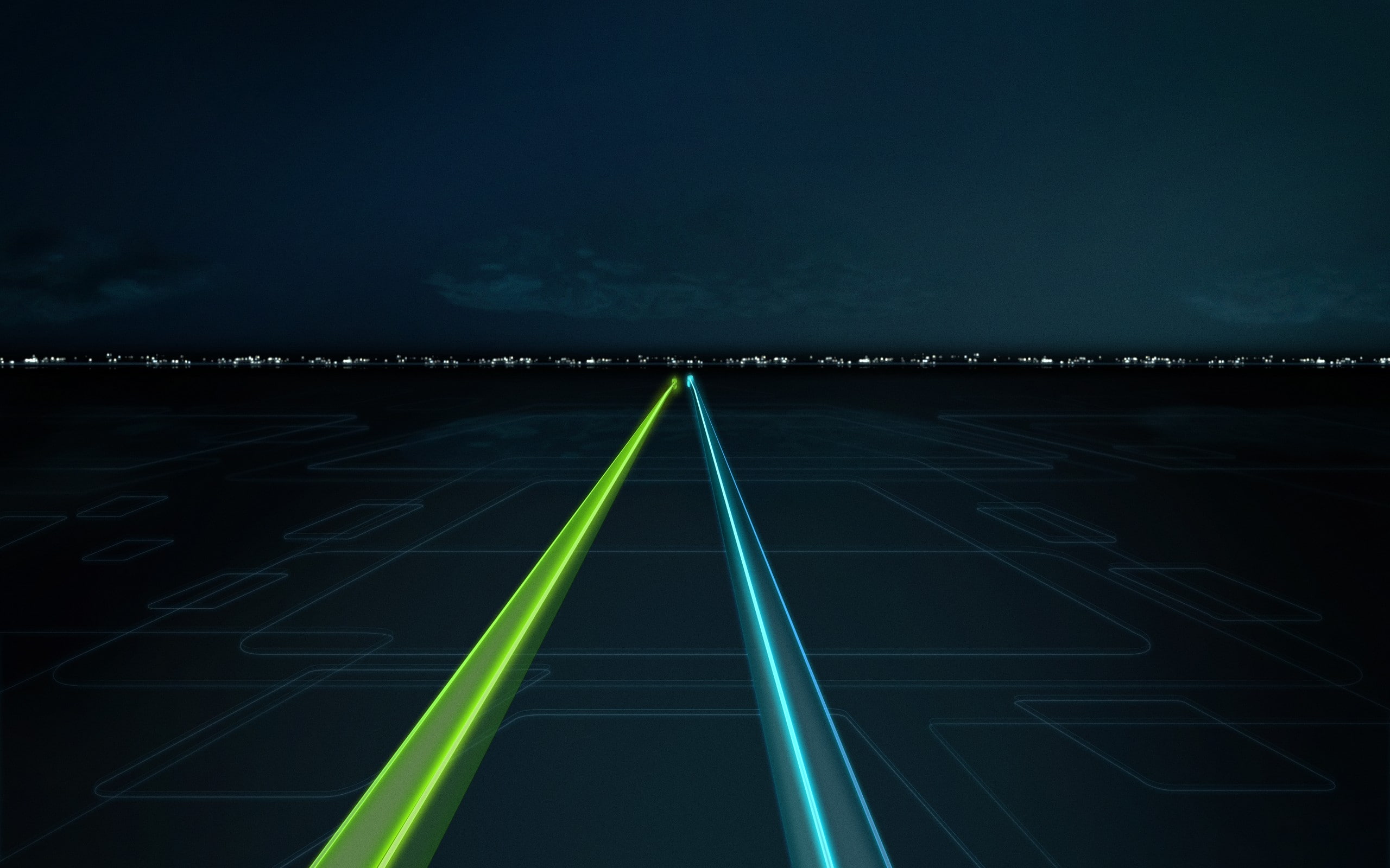 architecture, Tron, nature, airport runway, light - natural phenomenon, illuminated, transportation, sky, direction, night, cloud - sky, 2K, dusk, airport, HD Wallpaper