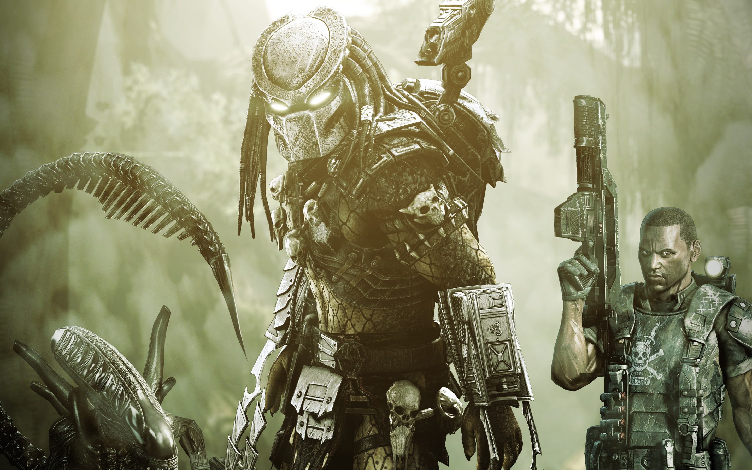 predator, 2K, aliens, vs, game, HD Wallpaper