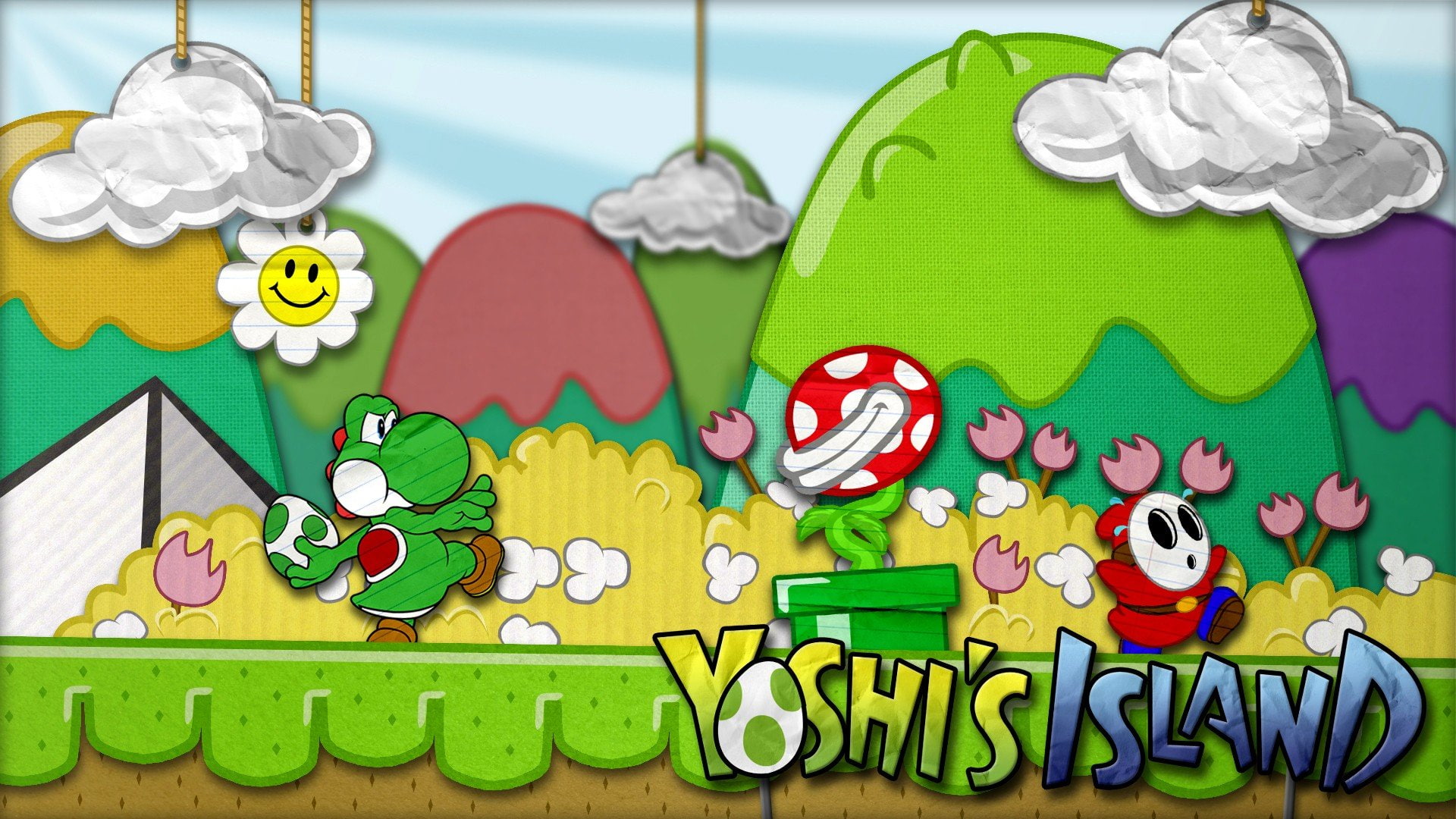 video, shy, yoshi, games, piranha, mario, guy, 1080P, super, plant, HD Wallpaper