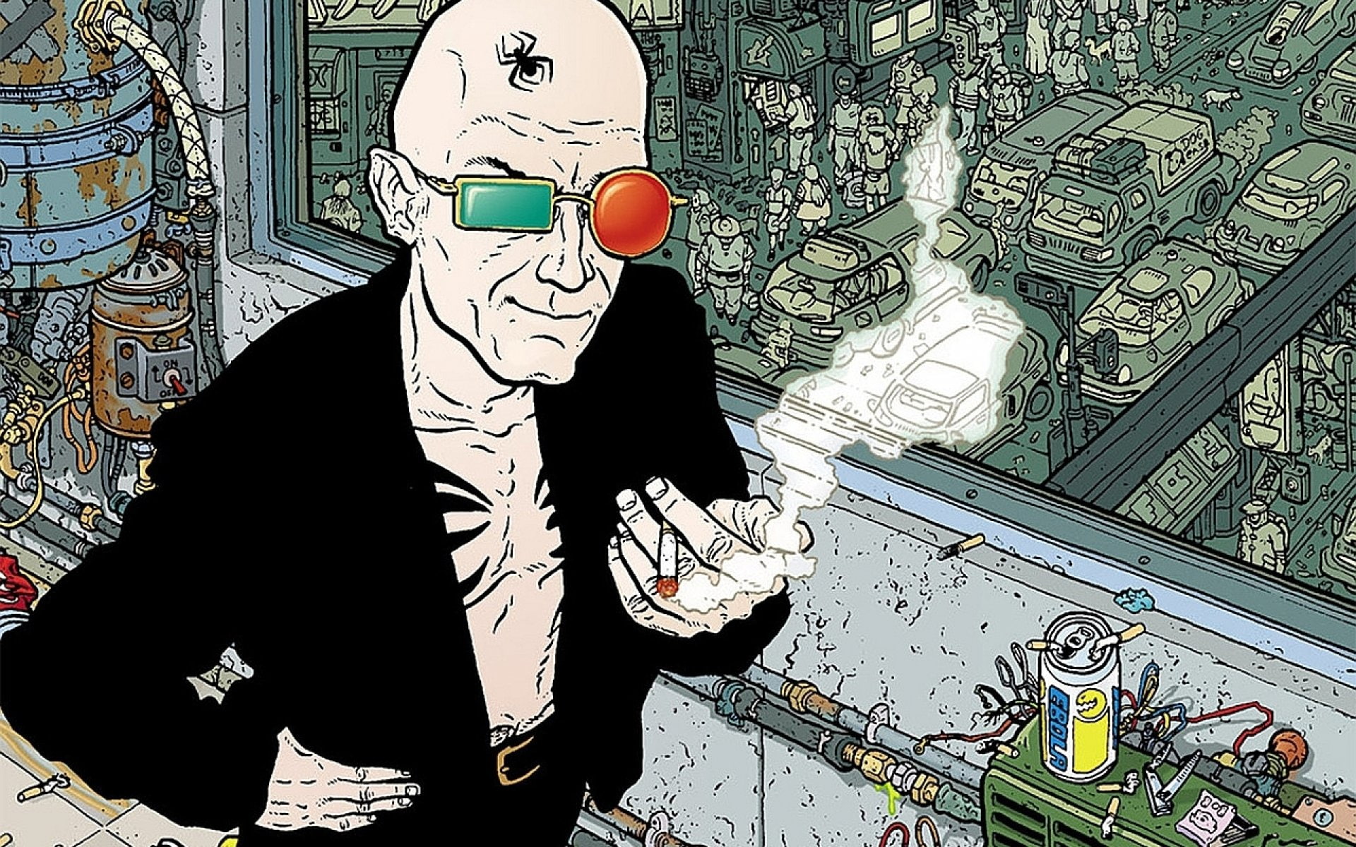 1080P, superhero, dc-comics, sci-fi, cyberpunk, transmetropolitan, HD Wallpaper