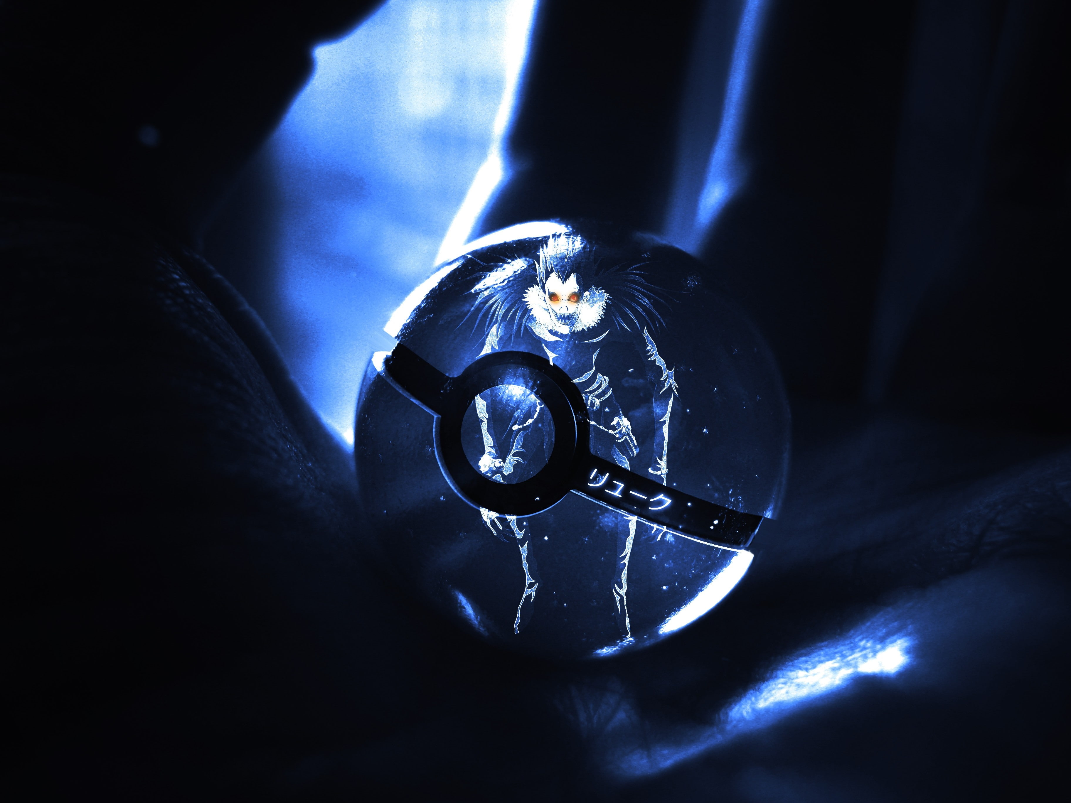 poke, hd, note, balls, death note, Video Games, art, video, anime, ryuk, games, death, 2K, x, HD Wallpaper