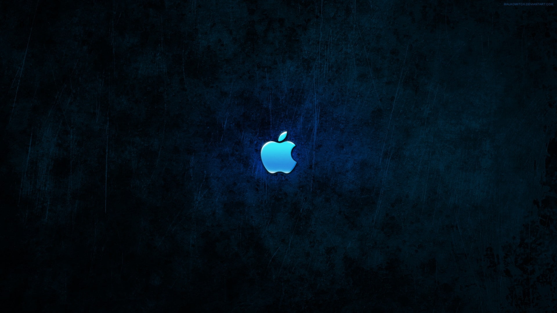Blue, inc, dark, hd, logos, 1080P, art, apple, mac, technology, imac, HD Wallpaper
