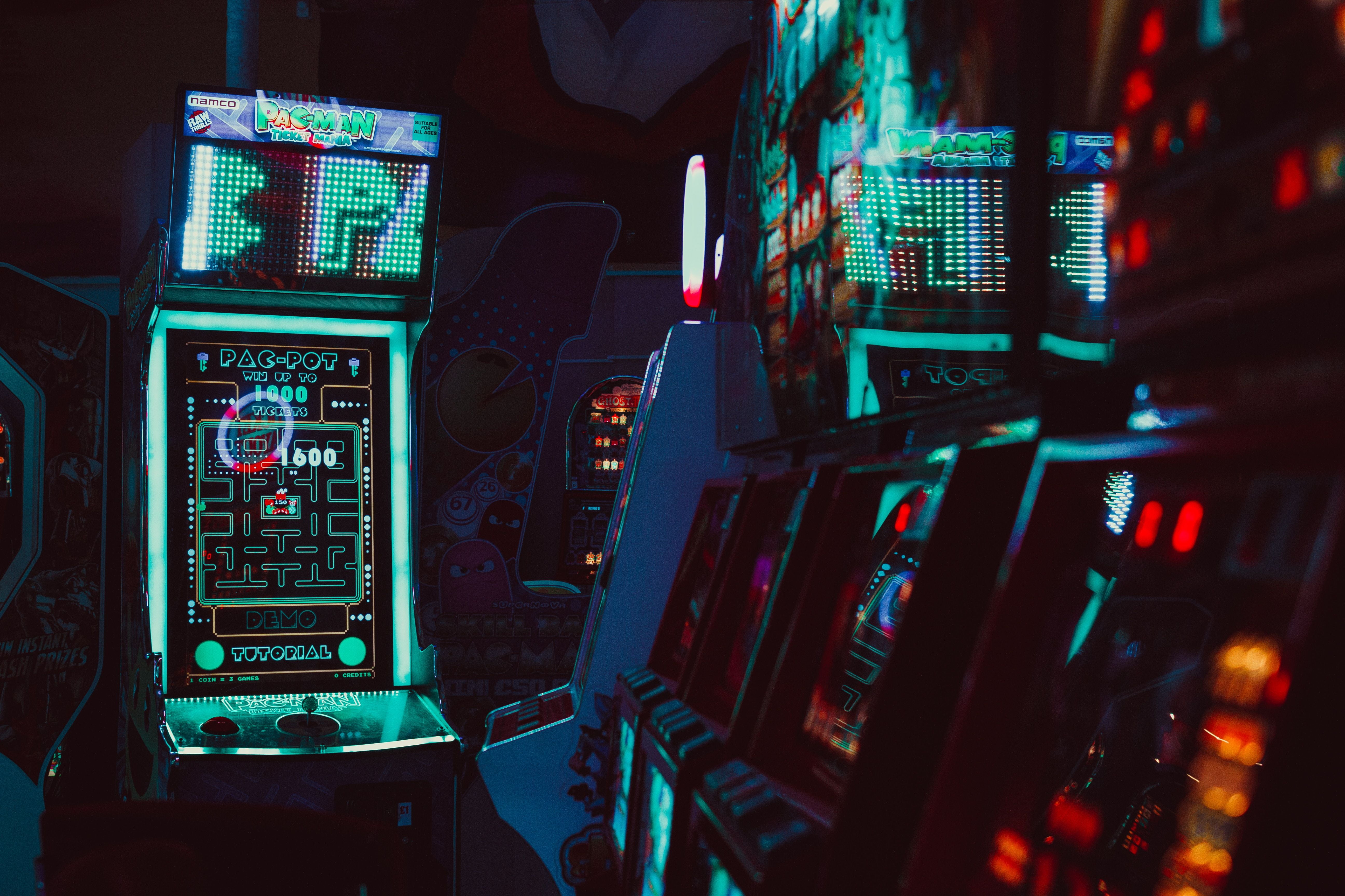 Pacman, retro games, Retro computers, Pac-Man, arcade, 5K, retro console, photography, HD Wallpaper