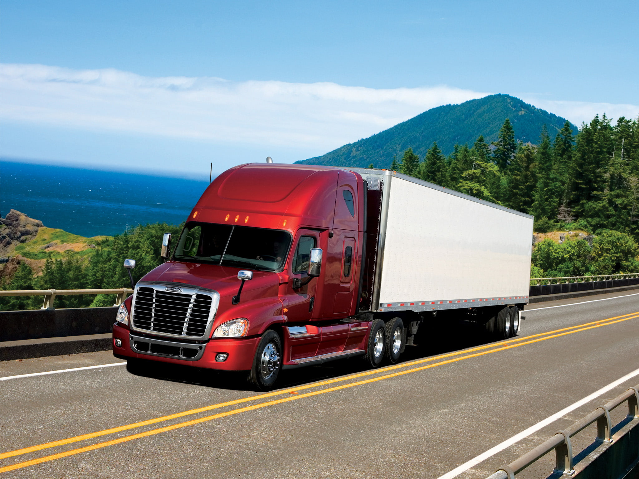 raised, semi, cascadia, freightliner, tractor, roof, 1080P, 2007, HD Wallpaper