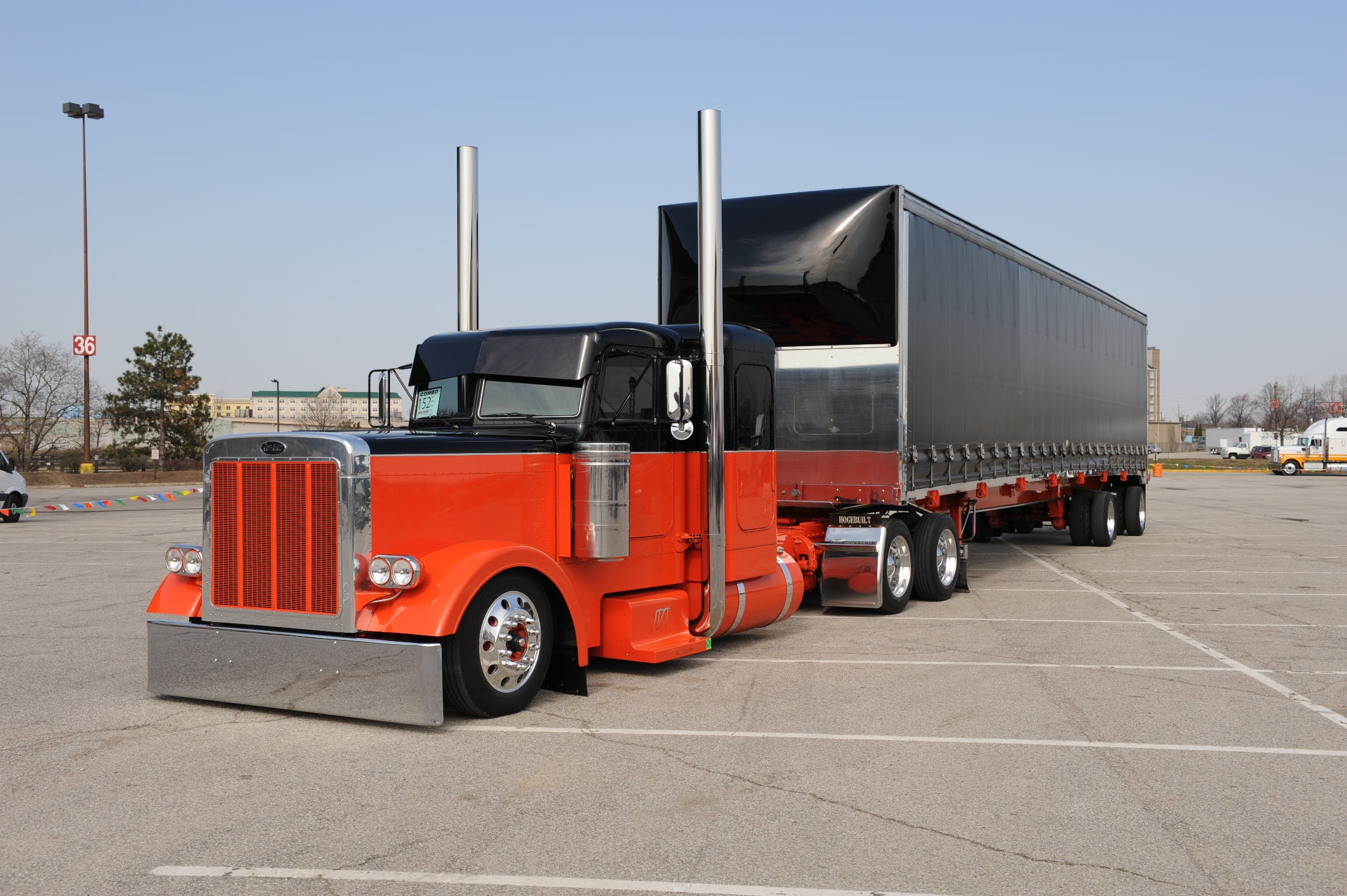 trucks, semi, rigs, 1080P, tractor, peterbilt, HD Wallpaper