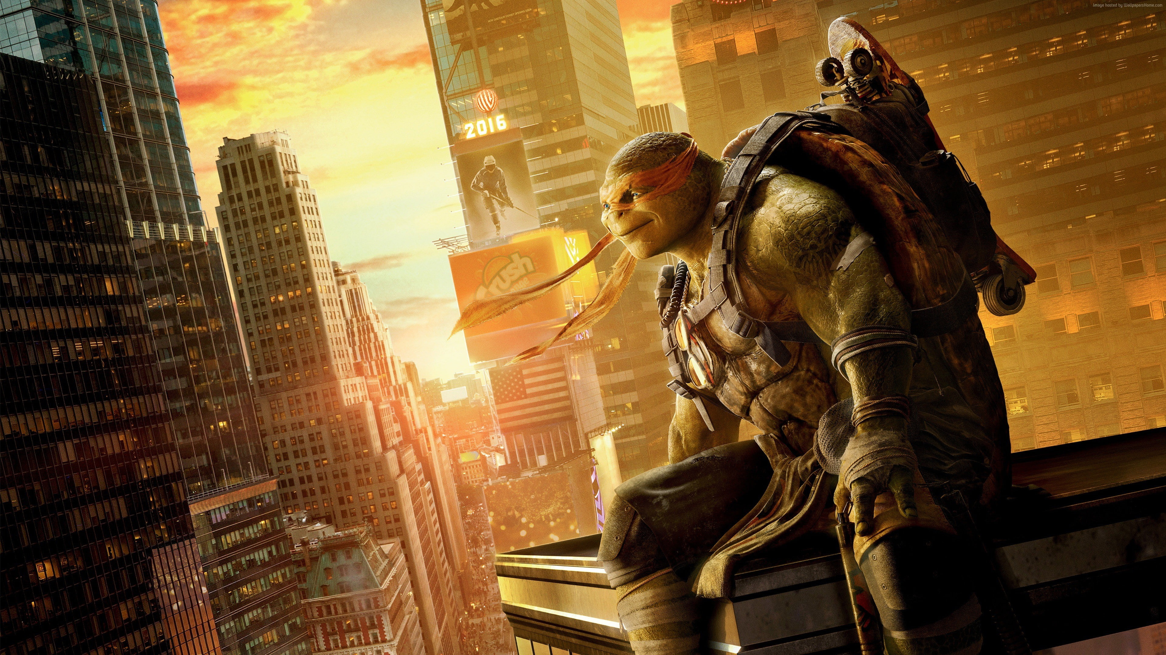 michelangelo, Turtles, 4K, Best Movies of 2016, Teenage Mutant Ninja Turtles: Half Shell, HD Wallpaper
