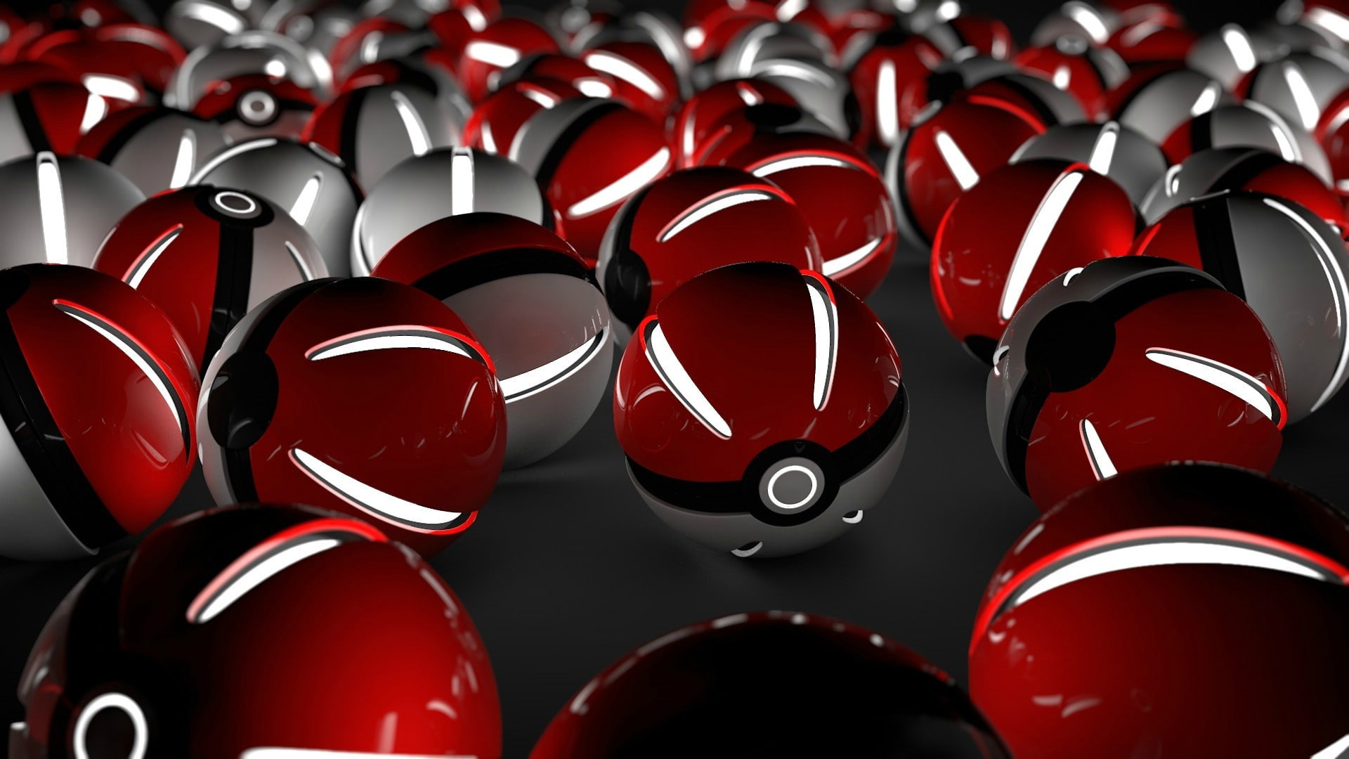 1080P, video games, Pokémon, Pokéballs, HD Wallpaper