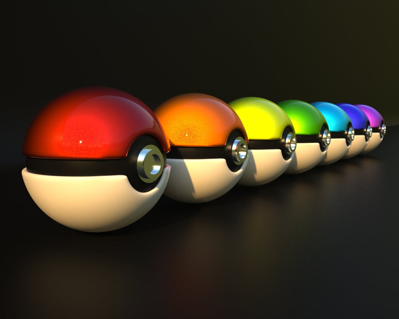 720P, 3D, Pokéballs, HD Wallpaper