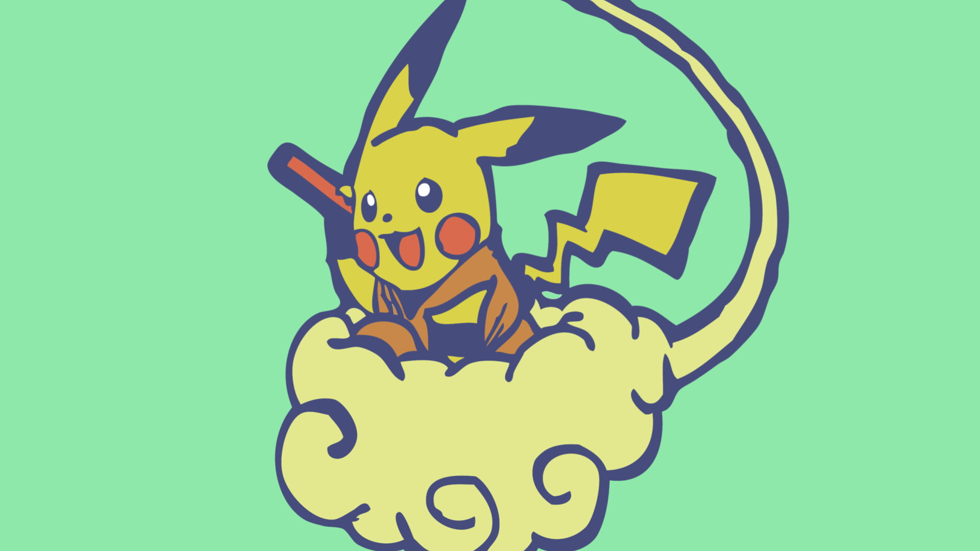 1080P, Anime, Pokémon, Crossover, Dragon Ball Z, Pikachu, HD Wallpaper