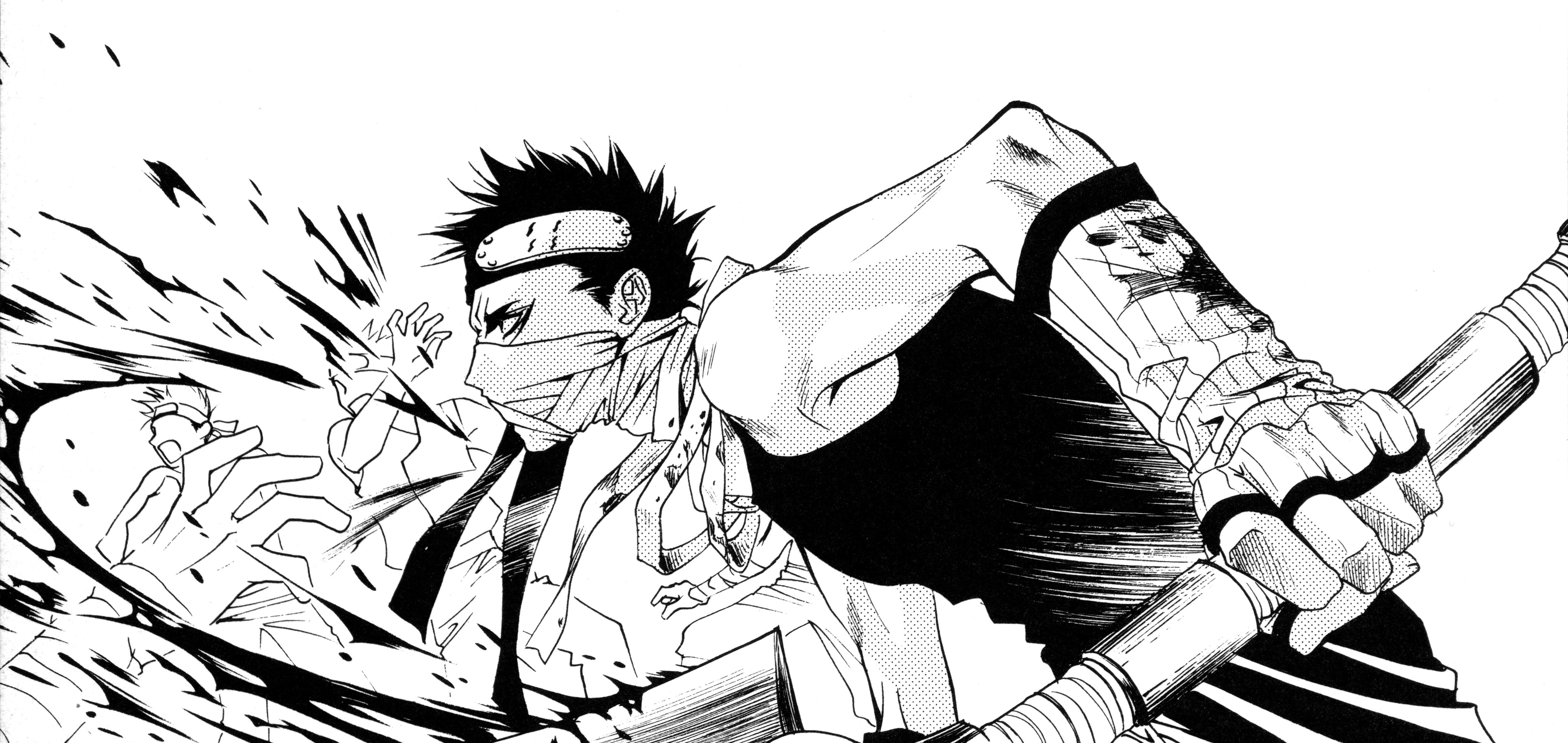 5K, Anime, Zabuza Momochi, Naruto, HD Wallpaper
