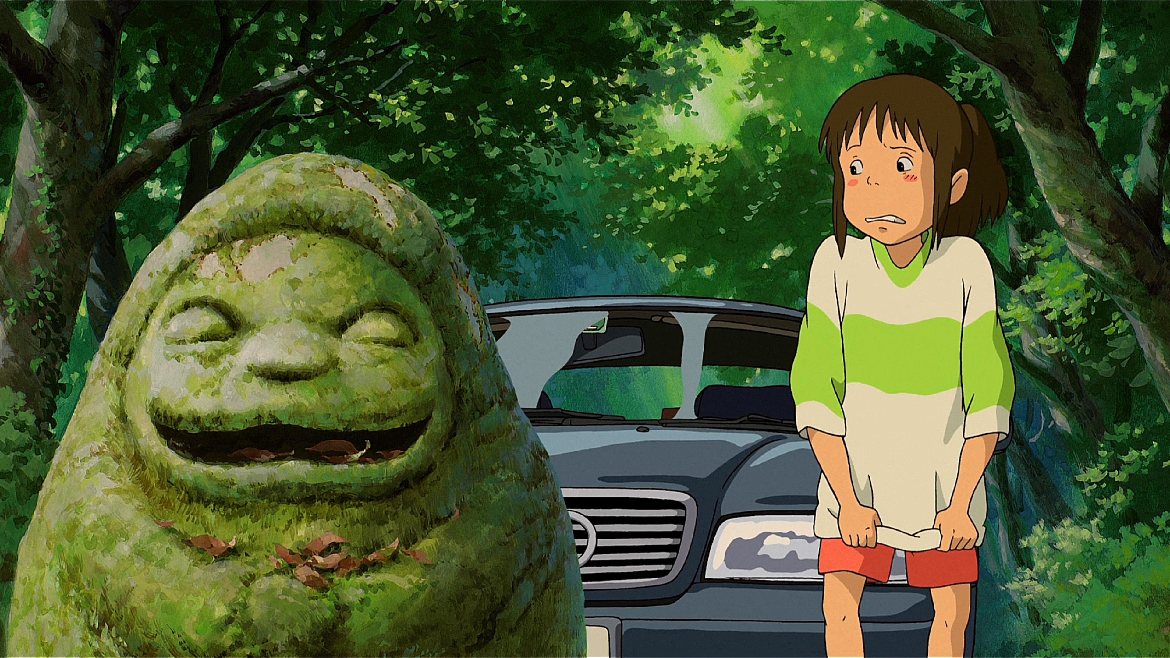 Spirited Away, anime, 4K, Chihiro, Studio Ghibli, Green, HD Wallpaper
