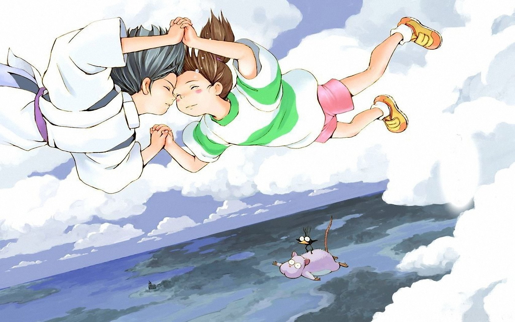 Spirited Away, Dragon, Chihiro (Spirited Away), Movie, 720P, HD Wallpaper