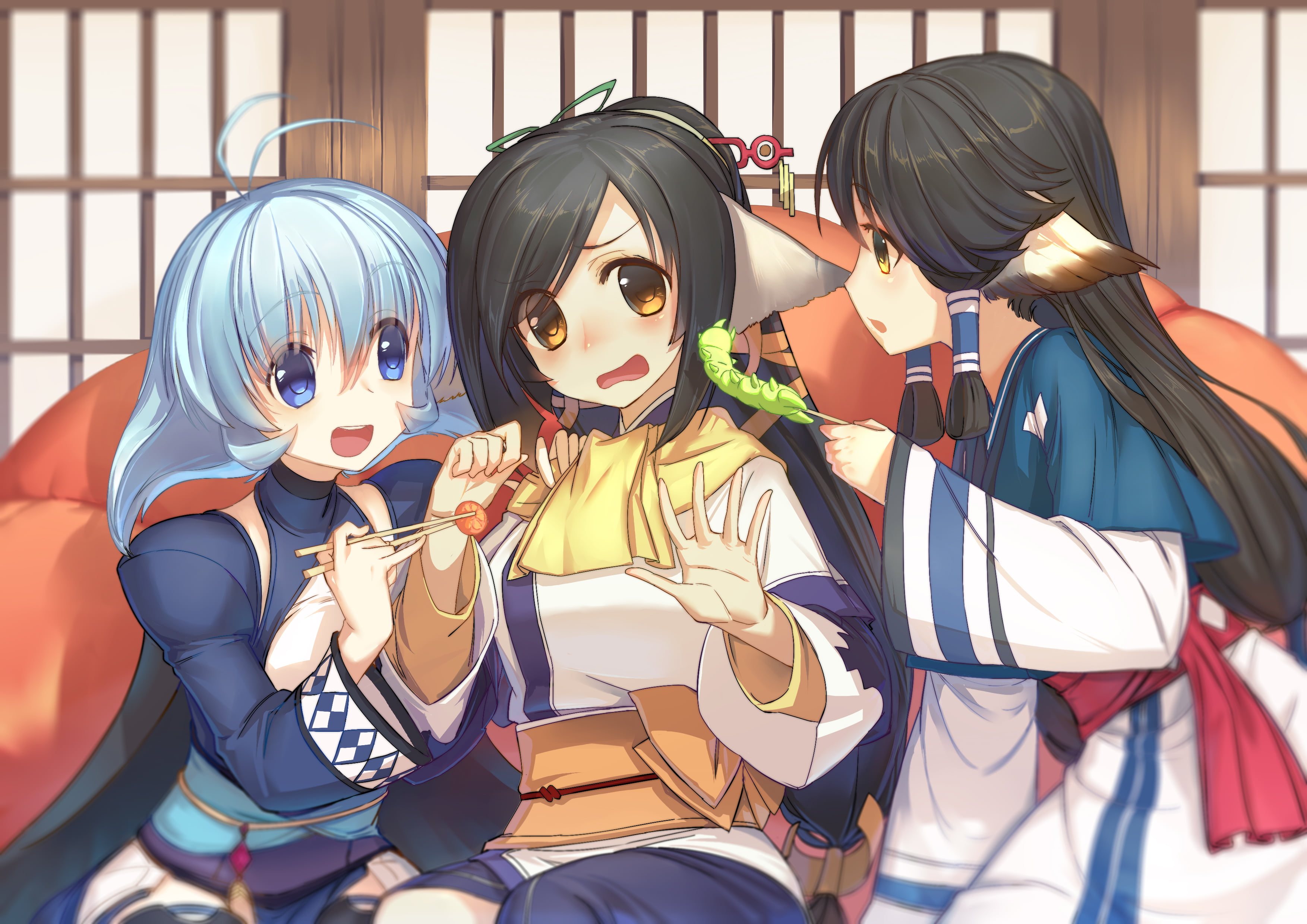 two people, costume, outdoors, sunlight, Kuon (Utawarerumono), child, day, women, girls, people, females, representation, real people, Utawarerumono, art and craft, HD Wallpaper