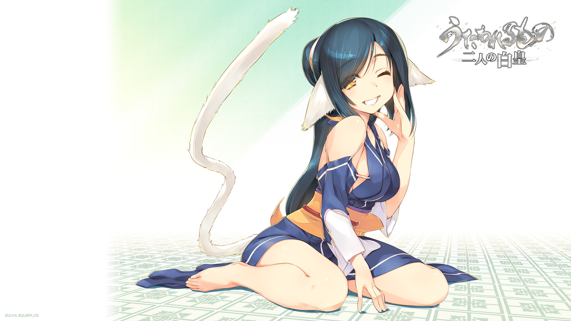 kuon, full length, one person, young adult, females, Anime, tail, young women, fashion, animal ears, indoors, lifestyles, nature, hairstyle, sunlight, 1080P, HD Wallpaper
