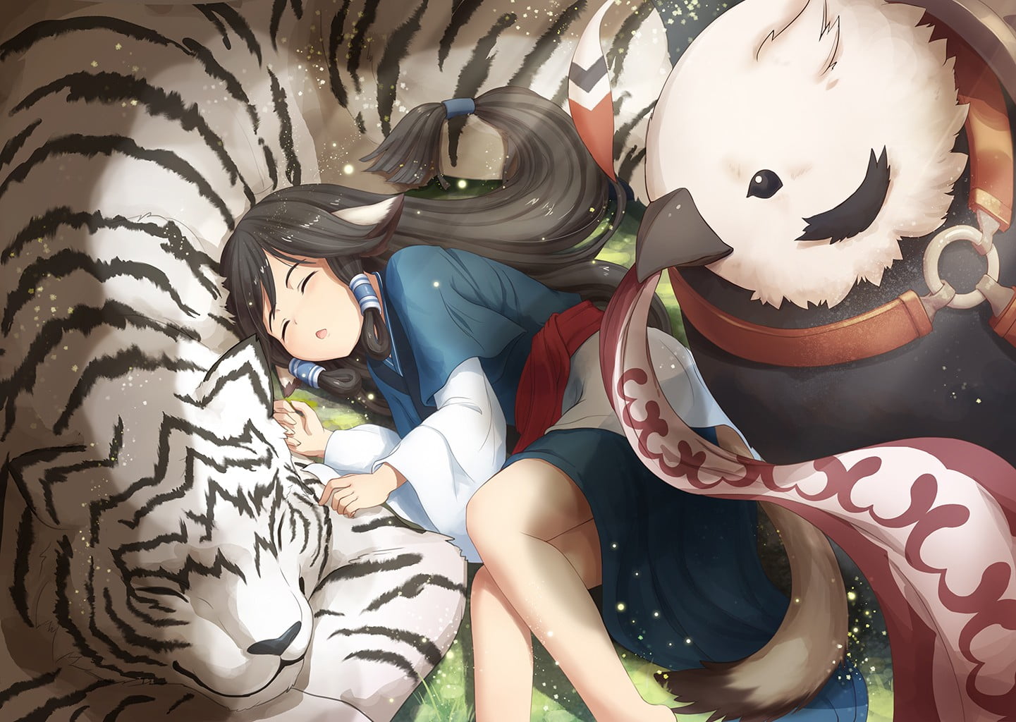 clothing, close-up, real people, human representation, day, anime girls, female likeness, art and craft, pattern, disguise, Utawarerumono, mask, still life, HD Wallpaper