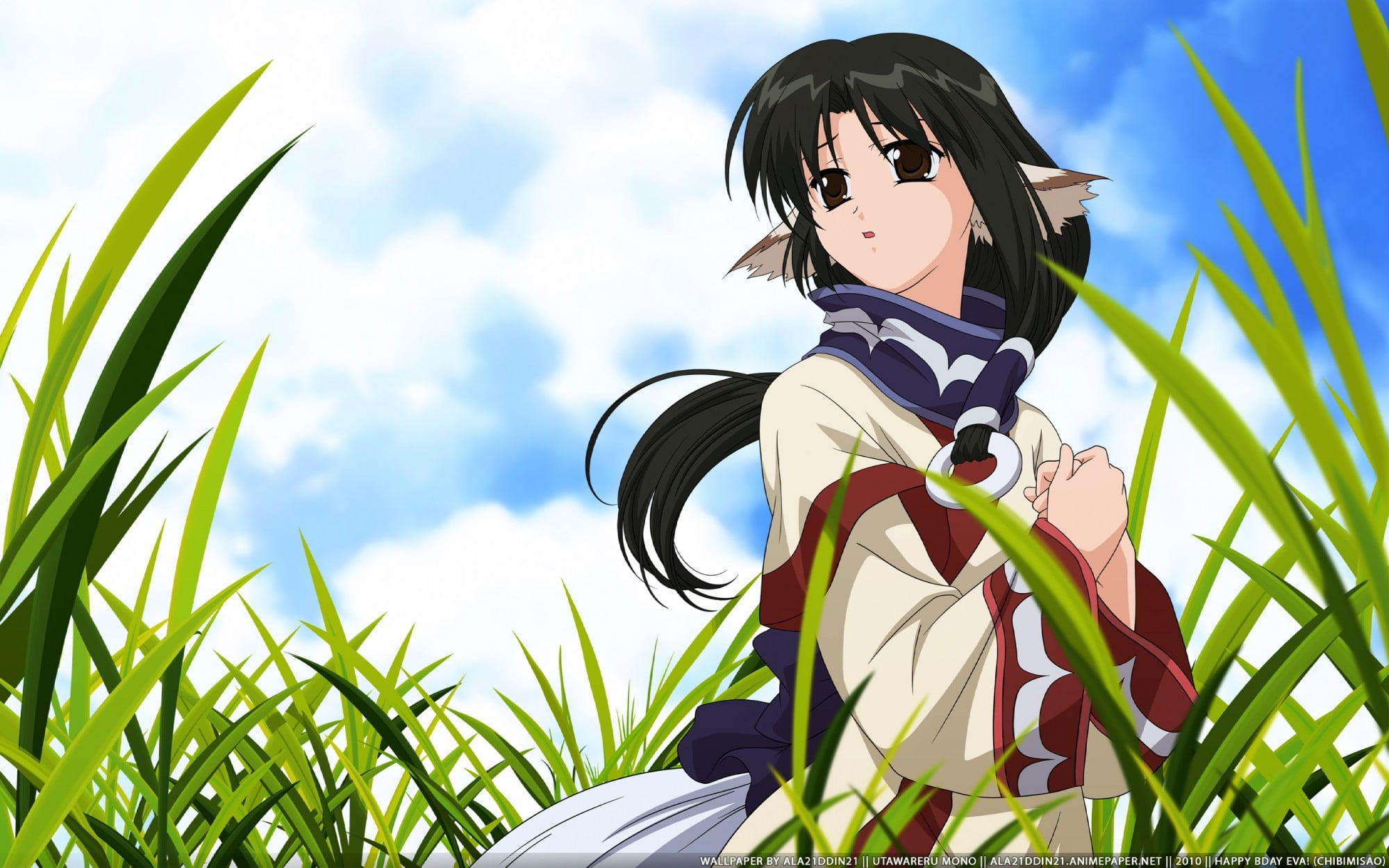 low angle view, Utawarerumono, cloud - sky, lifestyles, real people, land, three quarter length, outdoors, growth, day, one person, 1080P, leisure activity, HD Wallpaper