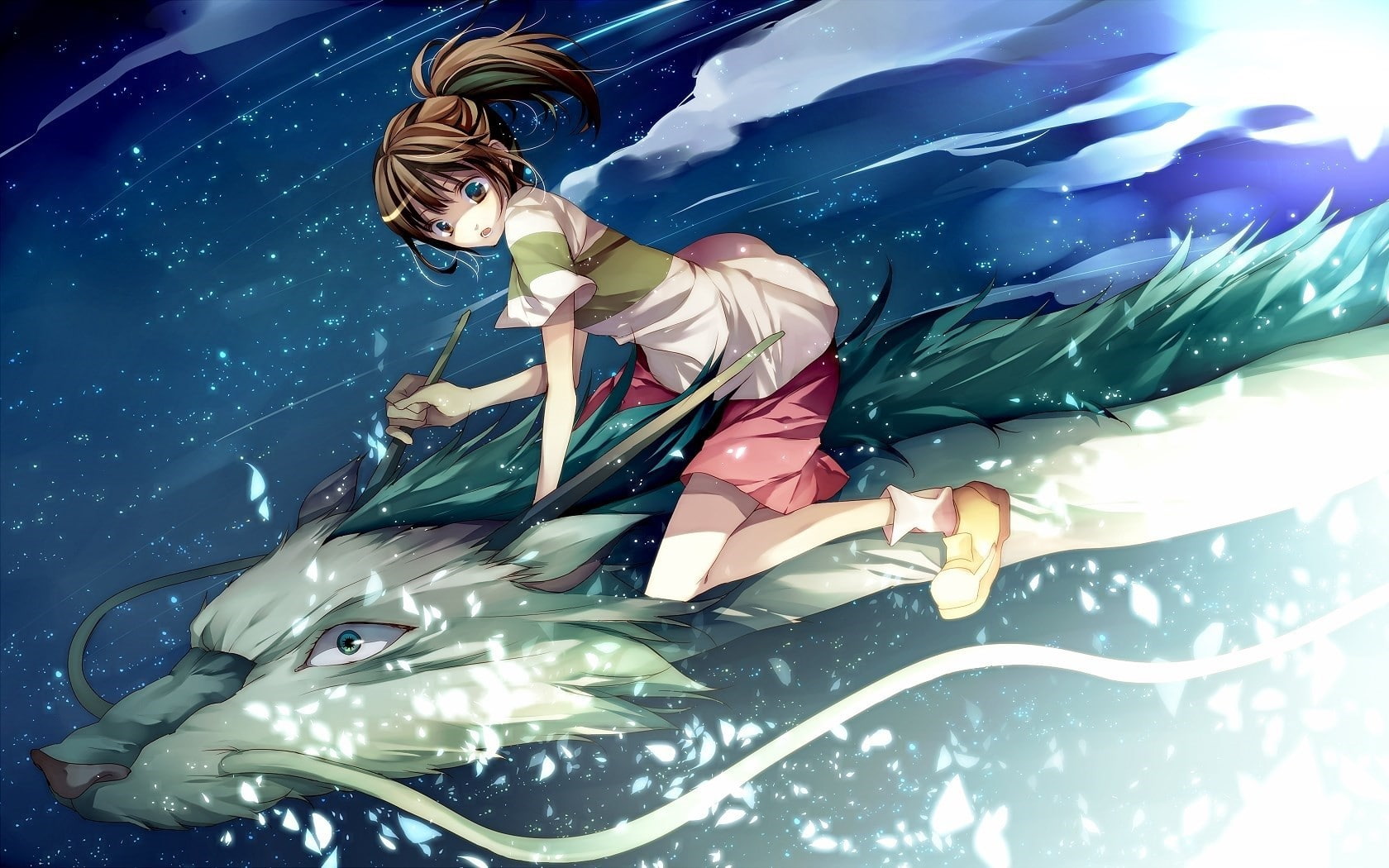 dragon, anime girls, 720P, Spirited Away, HD Wallpaper