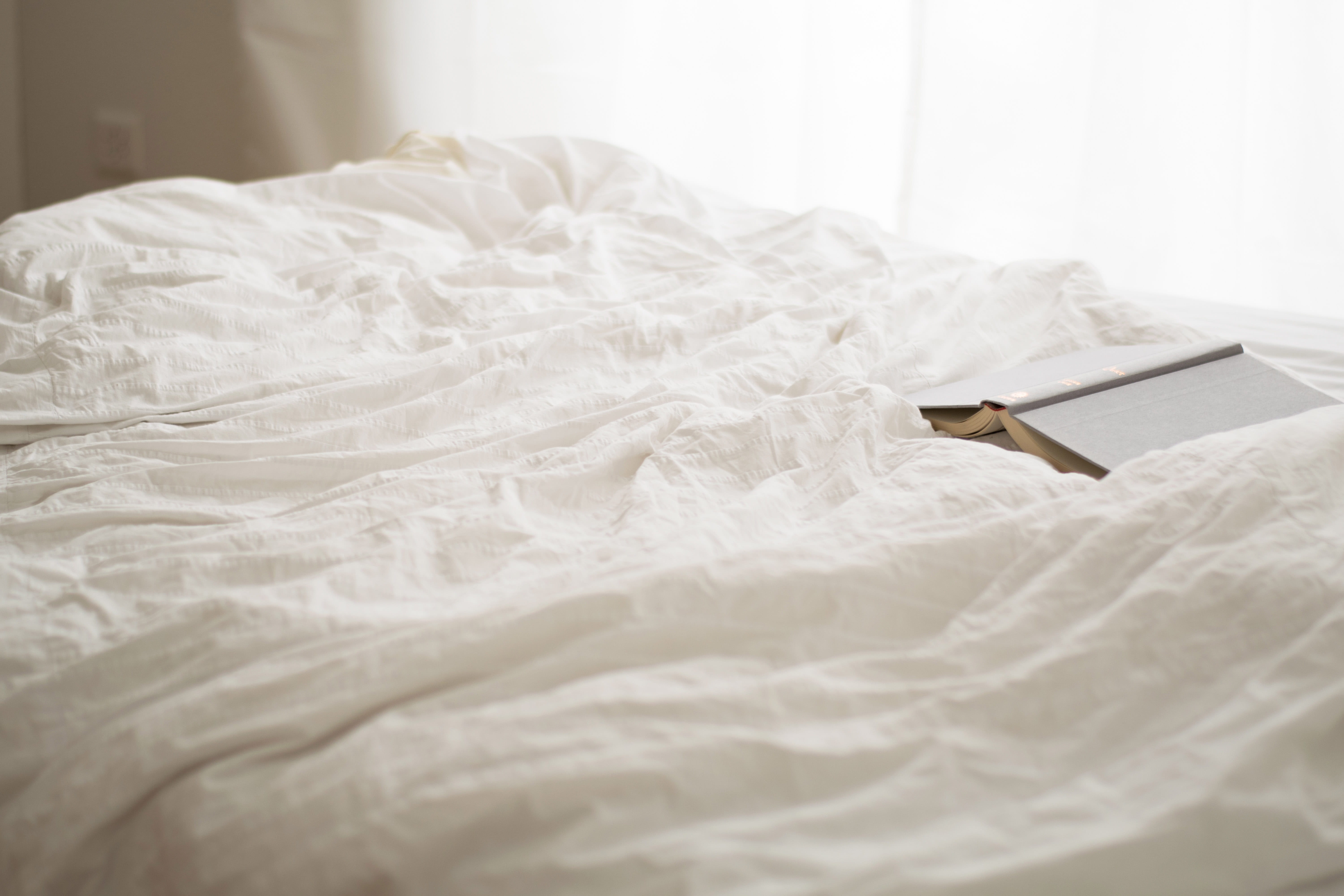 high angle view, weekend, white, indoors, decor, bedroom, textile, relax, book, close-up, for girls, 5K, selective focus, apartment, leisure, HD Wallpaper