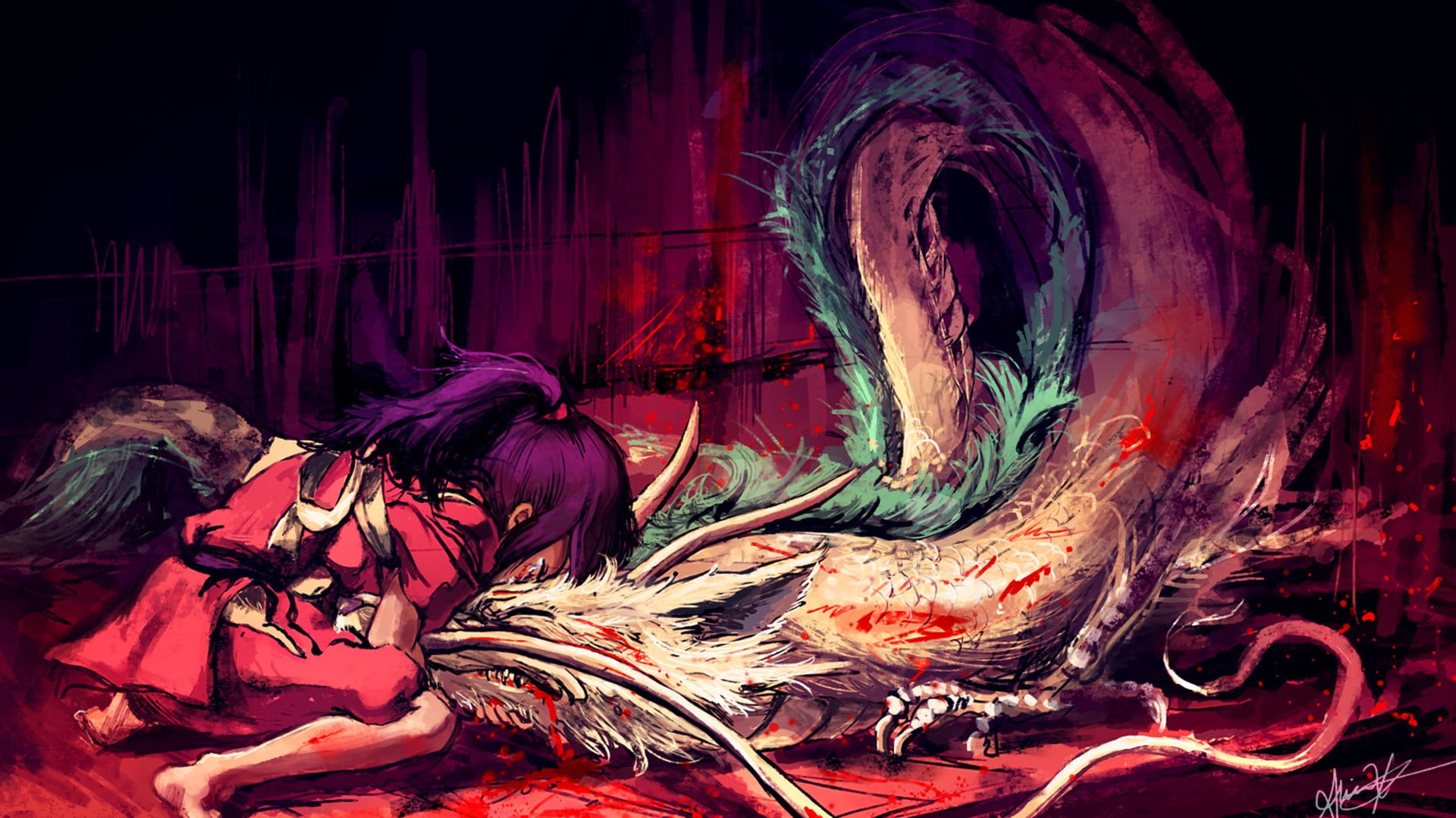 haku, 1080P, studio, ghibli, spirited, chihiro, sin, HD Wallpaper