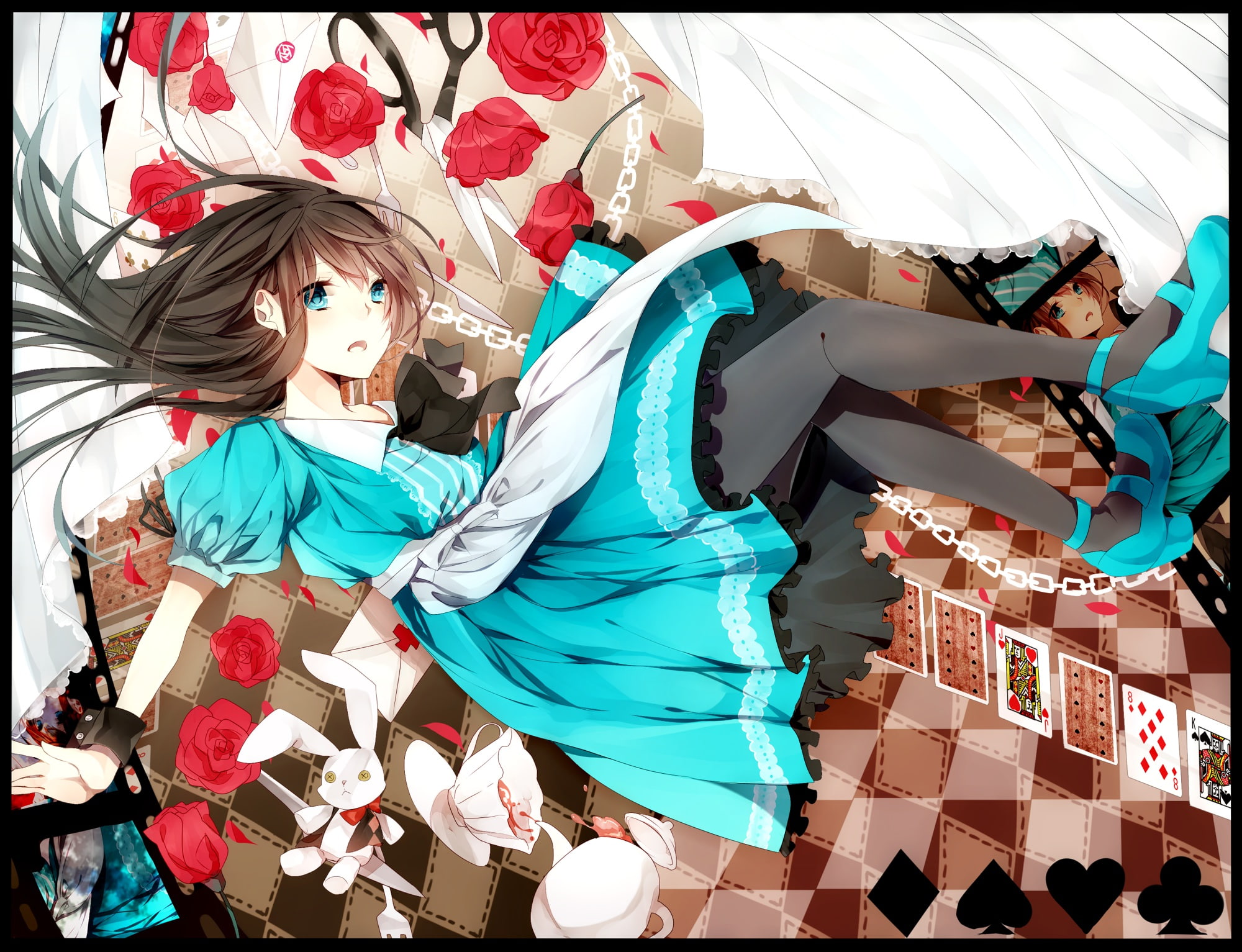 alice, wonderland, aoray, haku, original, 1080P, HD Wallpaper
