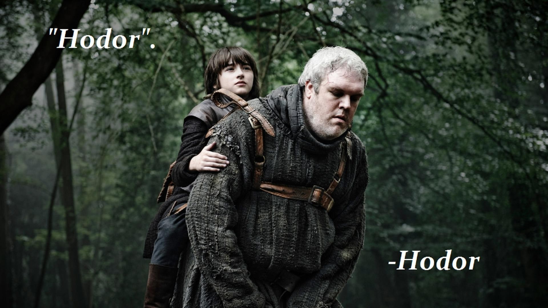1080P, Bran Stark, Hodor, Game of Thrones, humor, Brandon Stark, HD Wallpaper