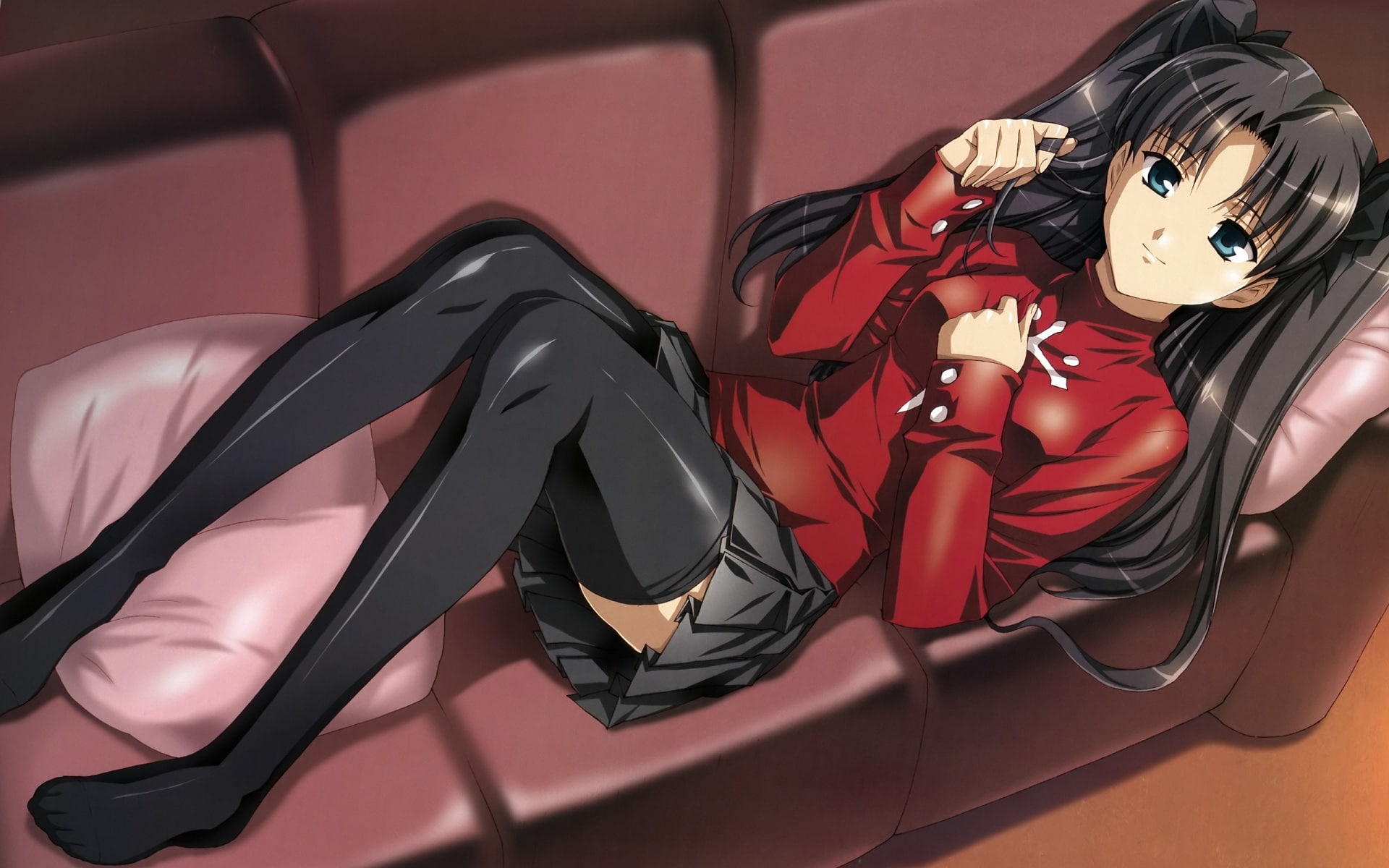 rin, x, art, anime, Fate/stay Night, hd, series, tohsaka, fatestay, stay, Tohsaka Rin, fate, 1080P, night, HD Wallpaper