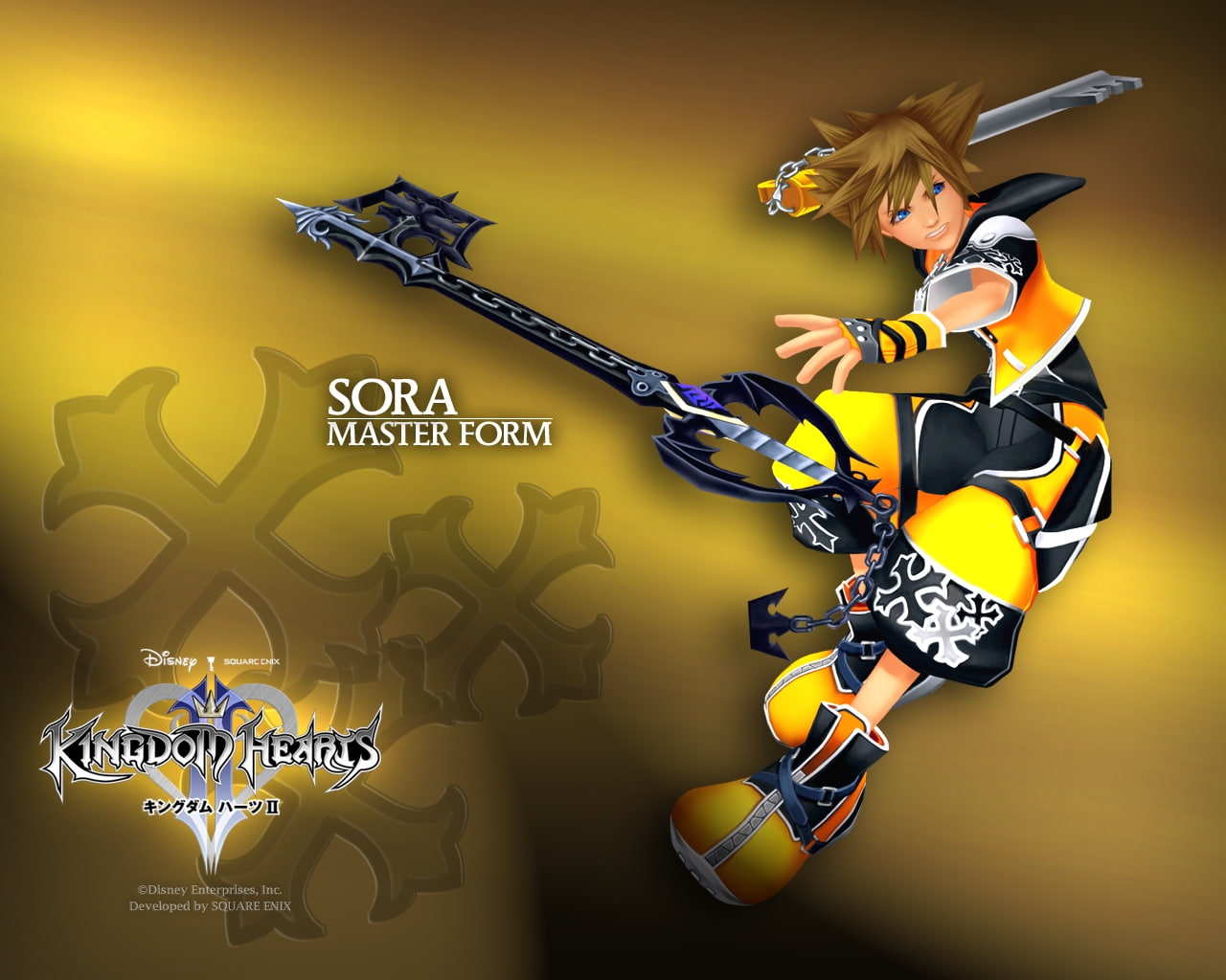 Kingdom Hearts, video, master, kingdom, sora, art, x, hd, games, 720P, hearts, keyblade, HD Wallpaper