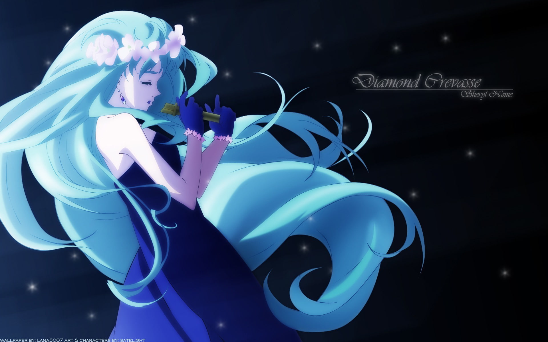 1080P, anime, Macross Frontier, Sheryl Nome, crevasse, diamond, hd, art, Diamond Crevasse, macross, Idol, HD Wallpaper