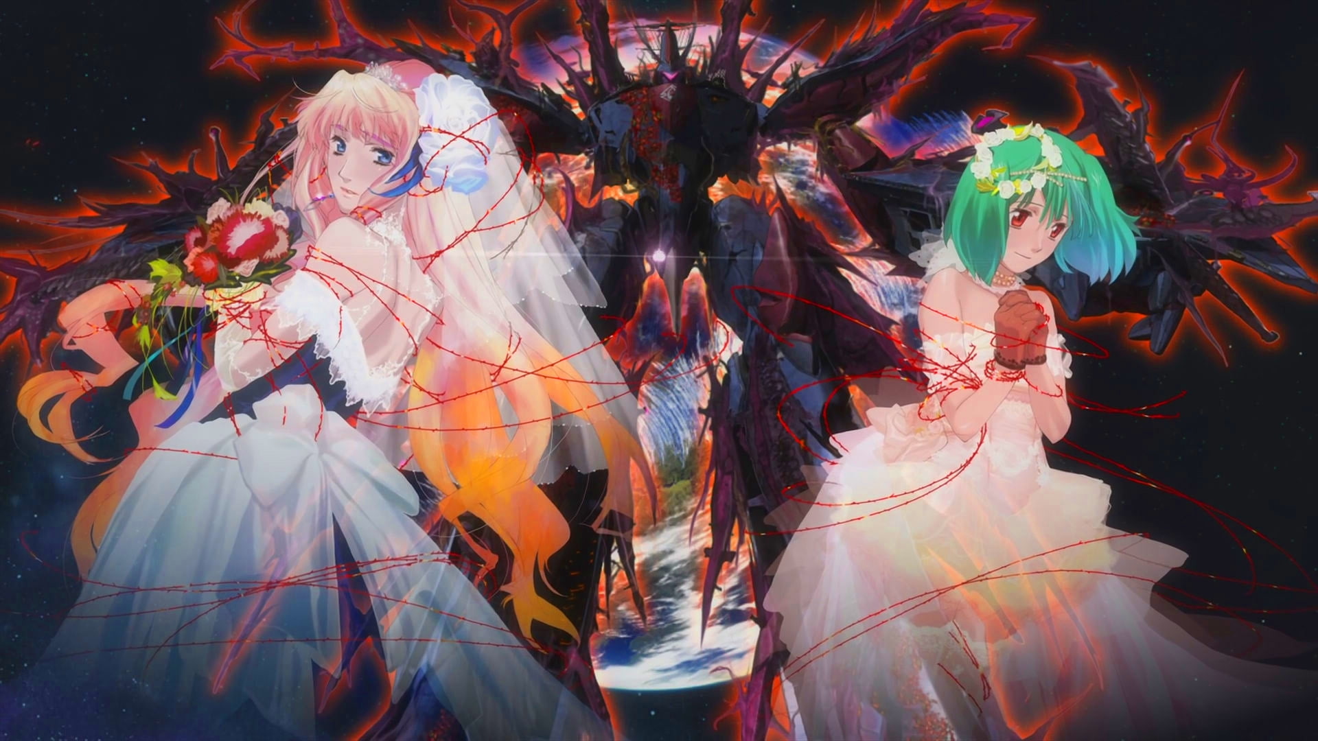 anime, goodbye, wings, Macross, beautiiful, cute, 1080P, girls, art, hd, Frontier, HD Wallpaper