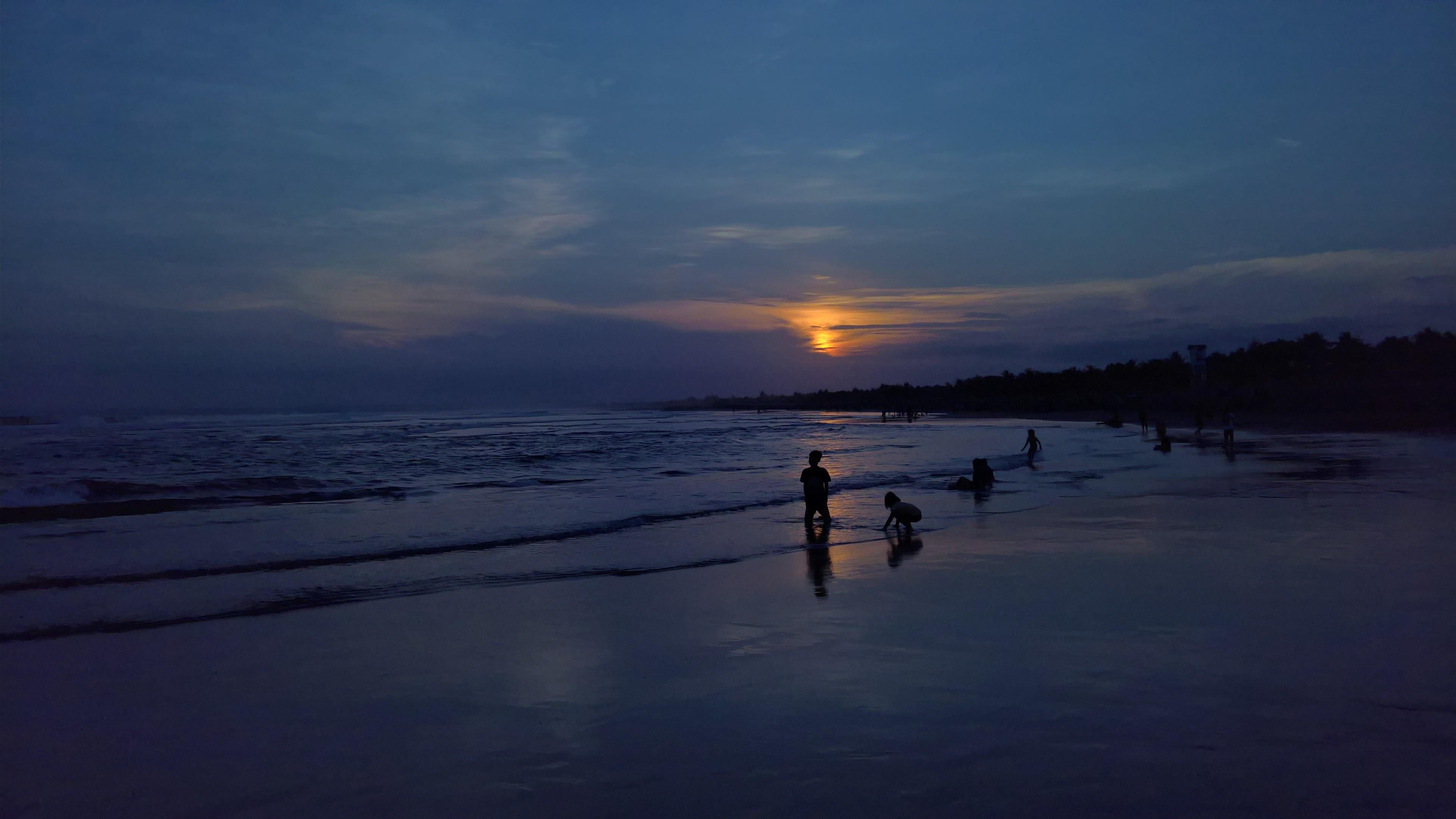idyllic, horizon over water, beauty in nature, scenics - nature, sunset, pangandaran, cloud - sky, nature, land, tranquility, sky, leisure activity, non-urban scene, HD Wallpaper