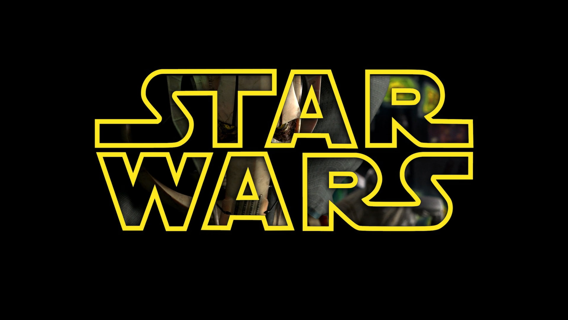 General Grievous, studio shot, black background, communication, Star Wars, 1080P, warning sign, sign, cut out, no people, message, letter, information, HD Wallpaper