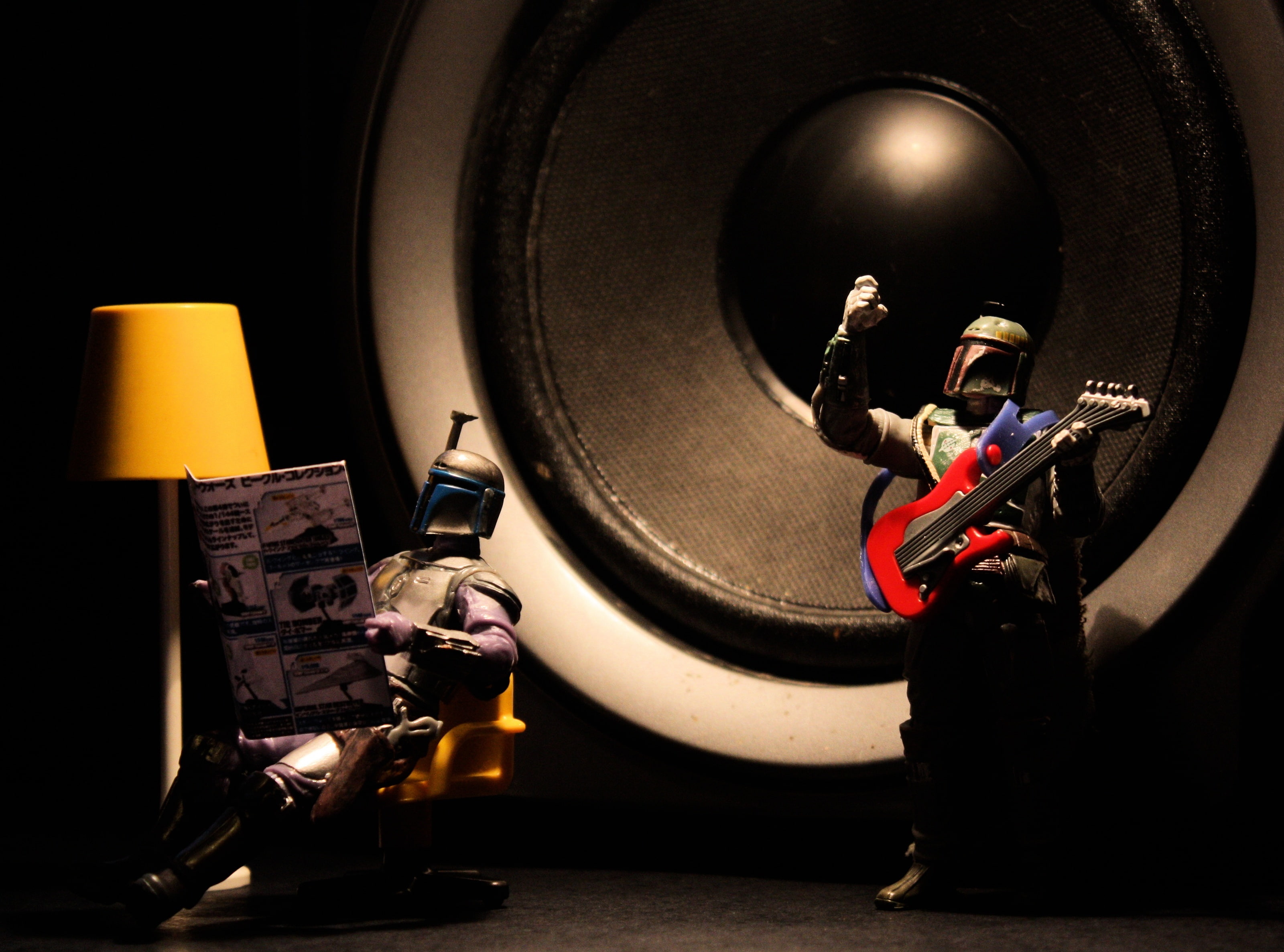 toy, occupation, wars, working, camera, people, star, holding, standing, music, full length, indoors, photography themes, fett, real people, rock, loudspeaker, HD Wallpaper