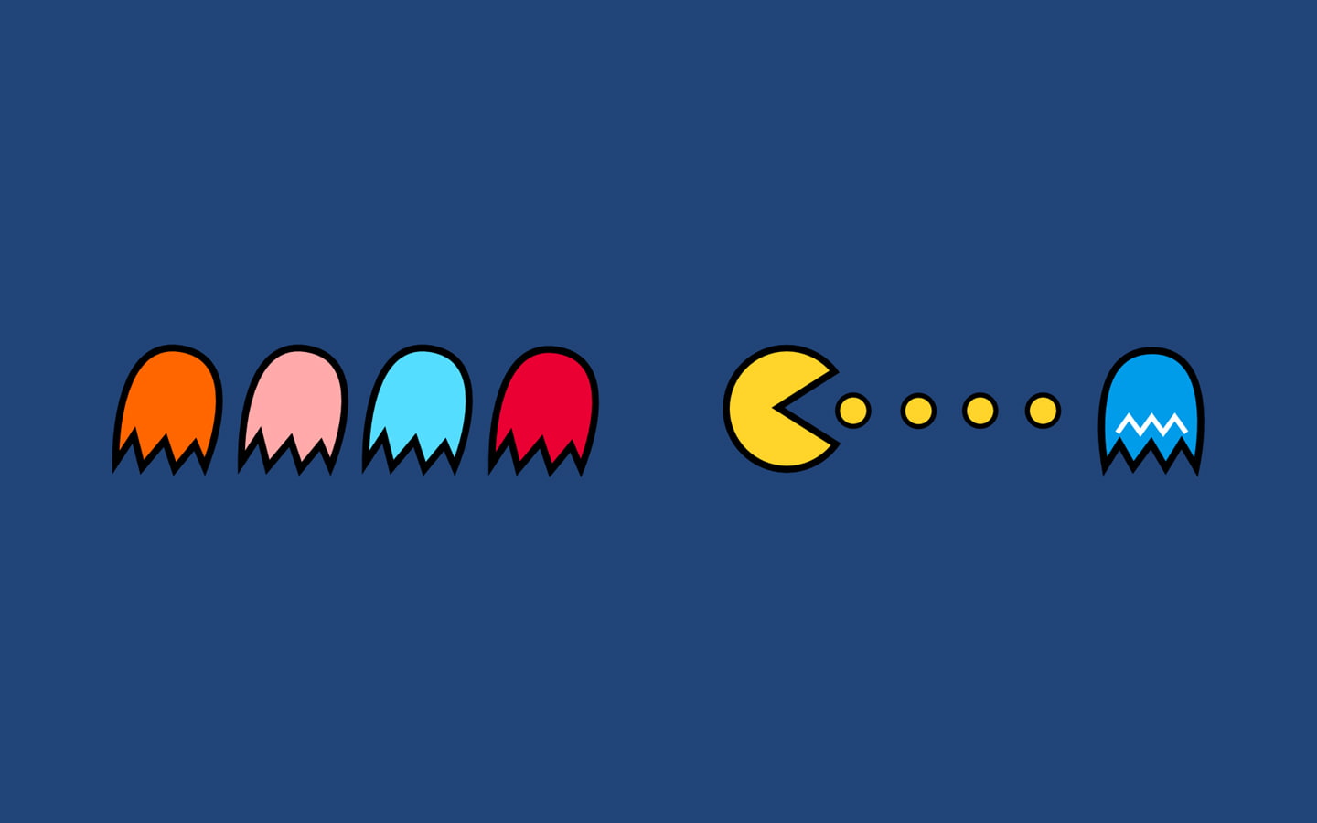 hd, pacman, 720P, video games, picture, blue, HD Wallpaper