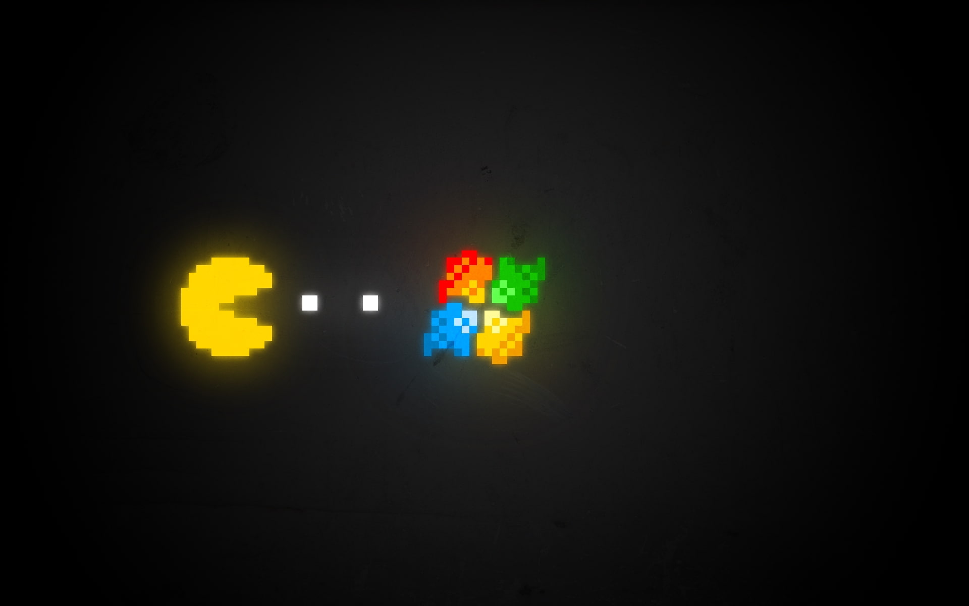 Windows 7, hd, microsoft, technology, art, windows, Windows 8, pacman, 1080P, HD Wallpaper