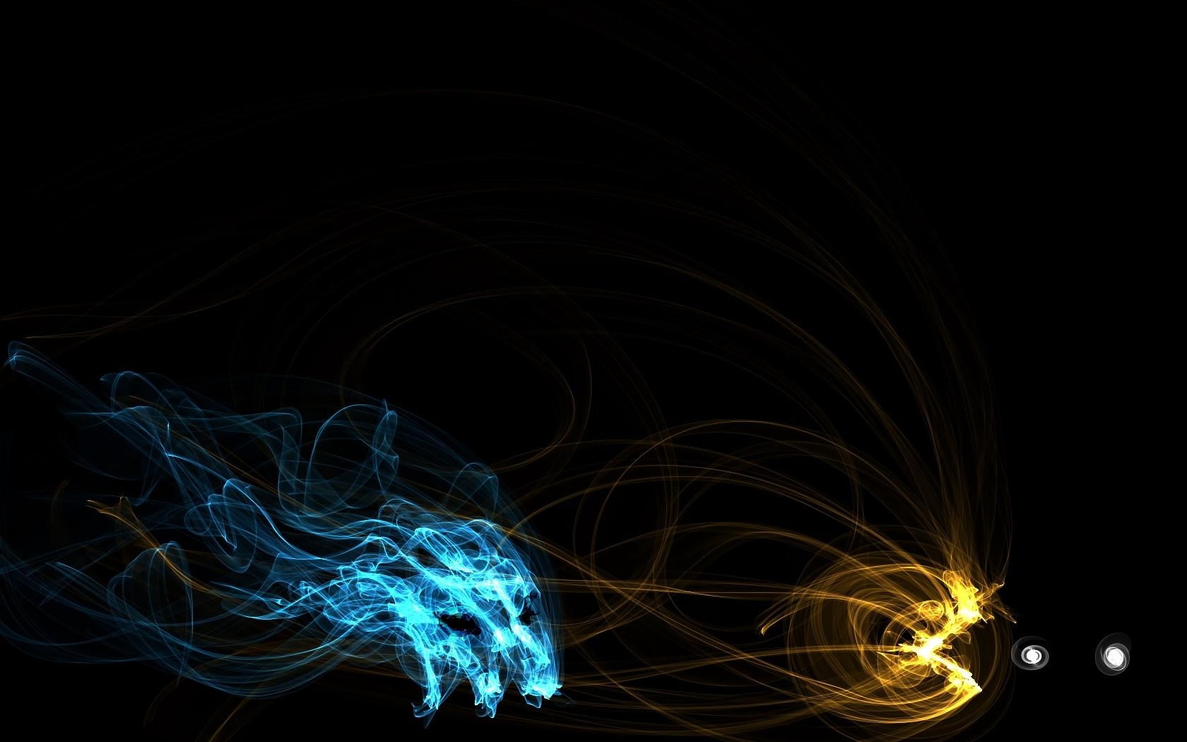 photographic Effects, abstract, light - Natural Phenomenon, blue, heat - Temperature, yellow, blurred motion, exploding, fire - Natural Phenomenon, HD Wallpaper