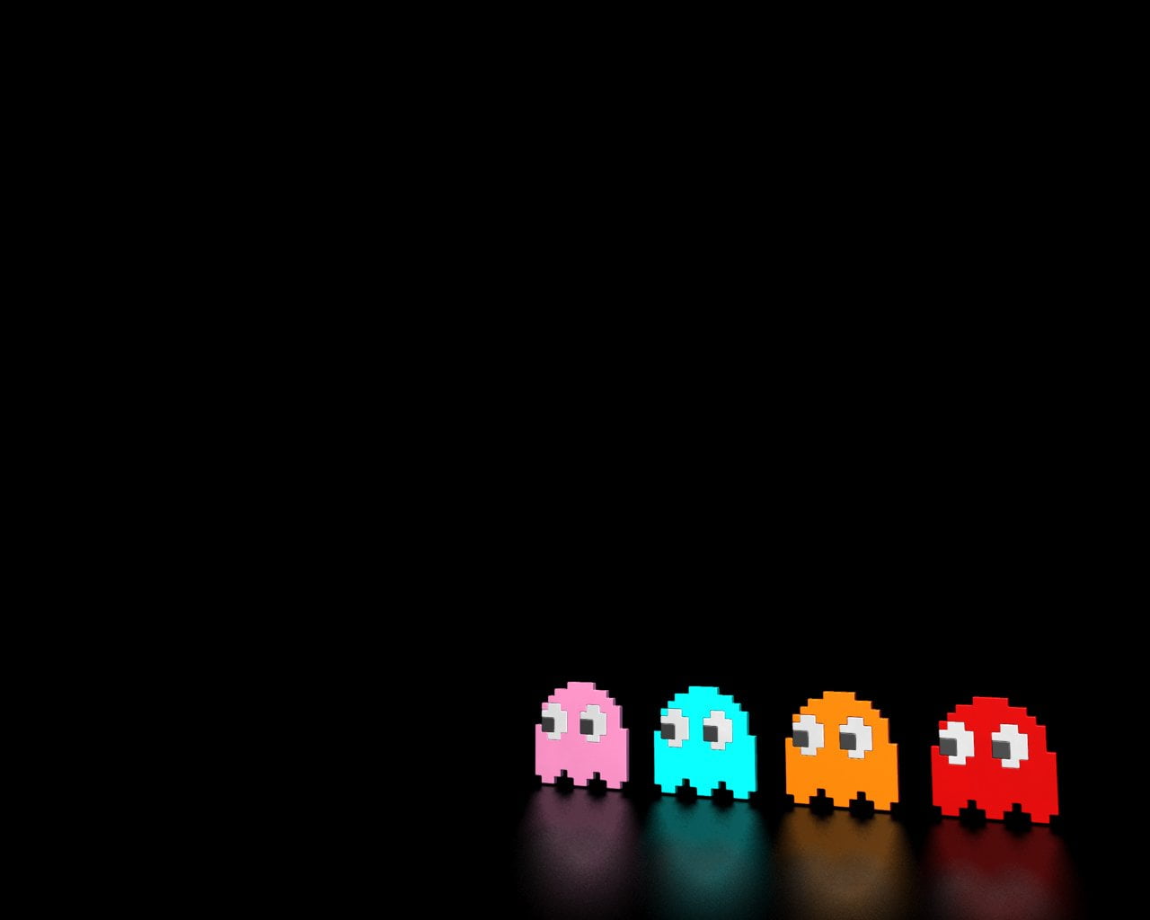 still life, leisure activity, cube shape, 720P, studio shot, black background, in a row, arts culture and entertainment, pacman, cut out, close-up, illustration, HD Wallpaper