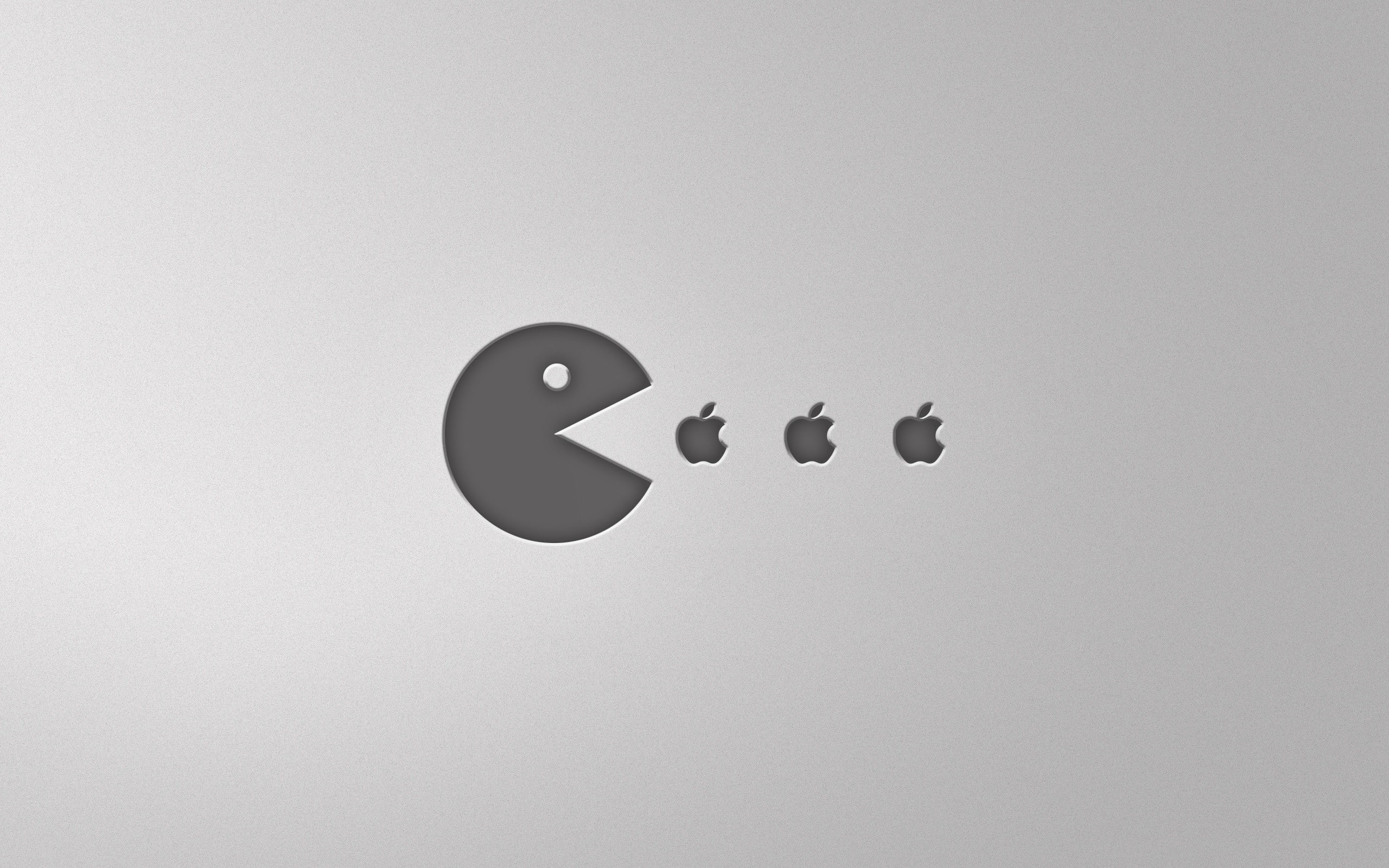 apples, 2K, eats, pacman, HD Wallpaper