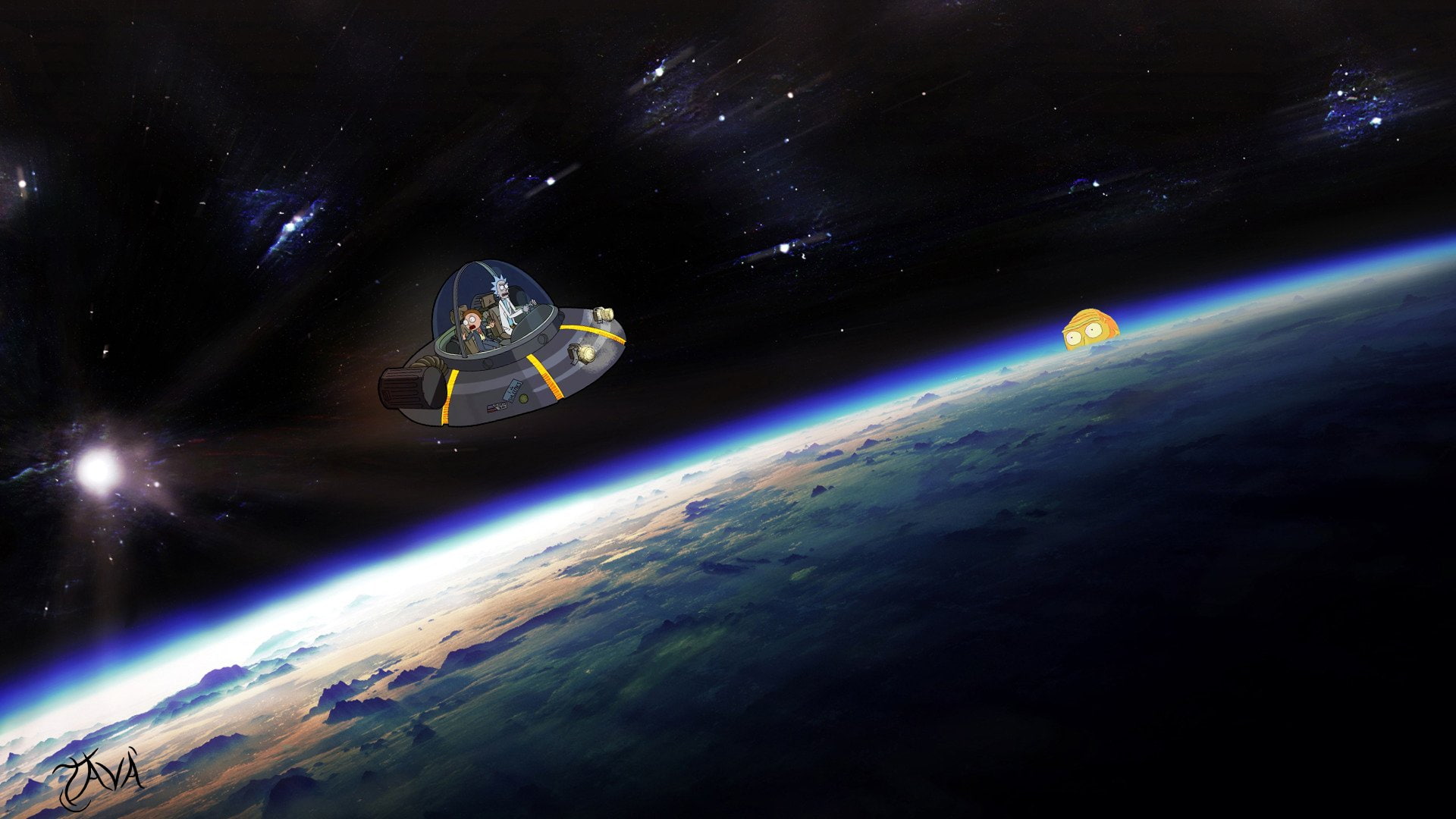 Humor, Space, TV Show, Cartoon, Morty Smith, Sci Fi, Rick and Morty, Rick Sanchez, 1080P, HD Wallpaper