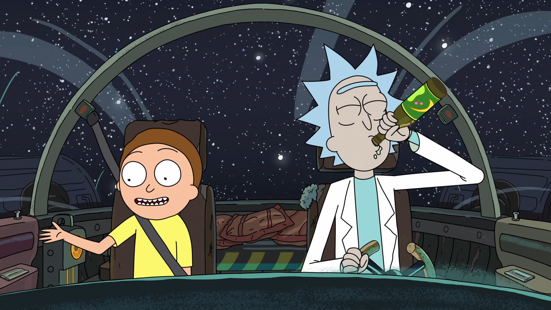 Adult Swim, cartoon, Rick Sanchez, Rick and Morty, Morty Smith, 1080P, HD Wallpaper