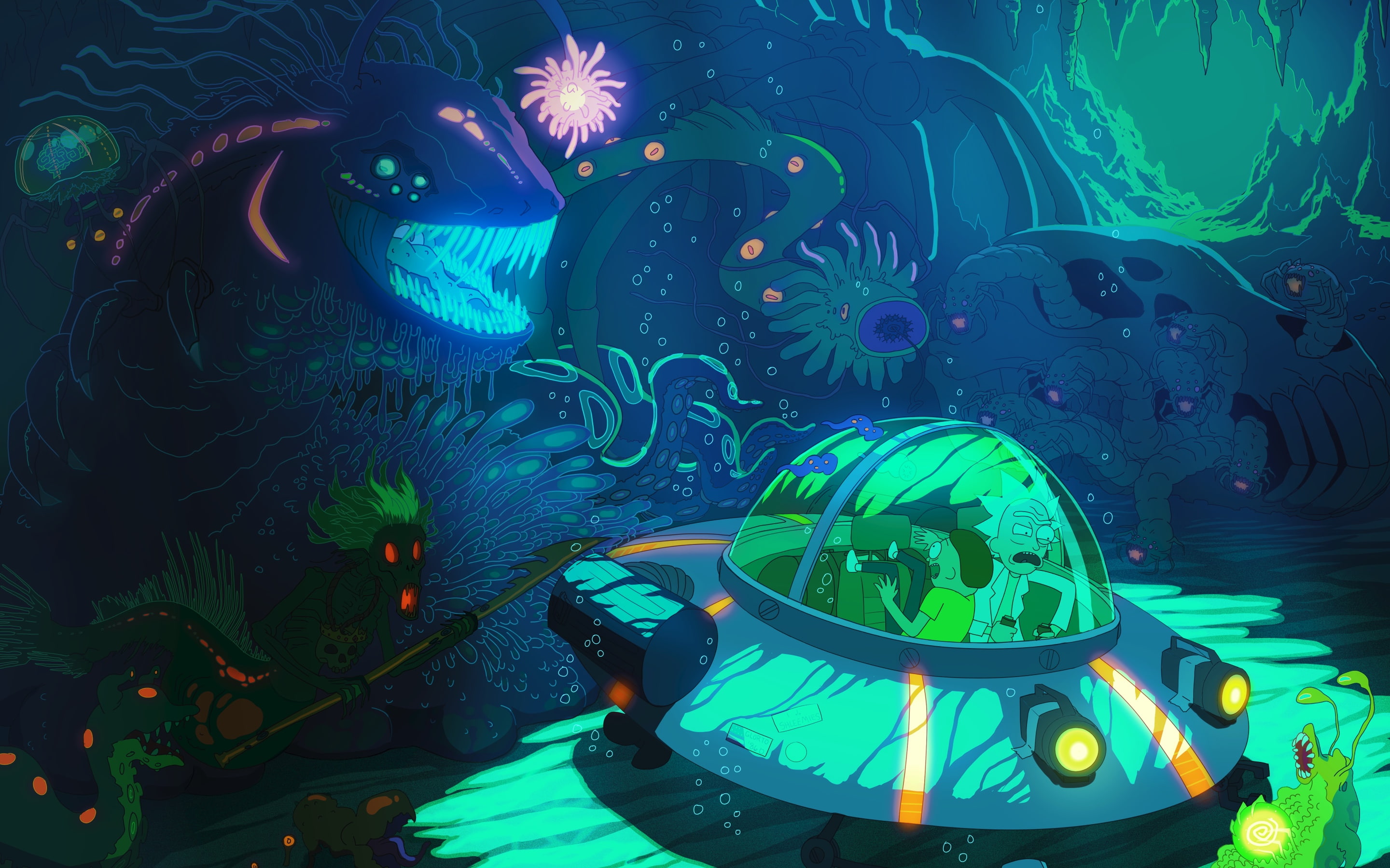 2K, Rick And Morty, Adult Swim, Rick Sanchez, TV, Morty Smith, HD Wallpaper