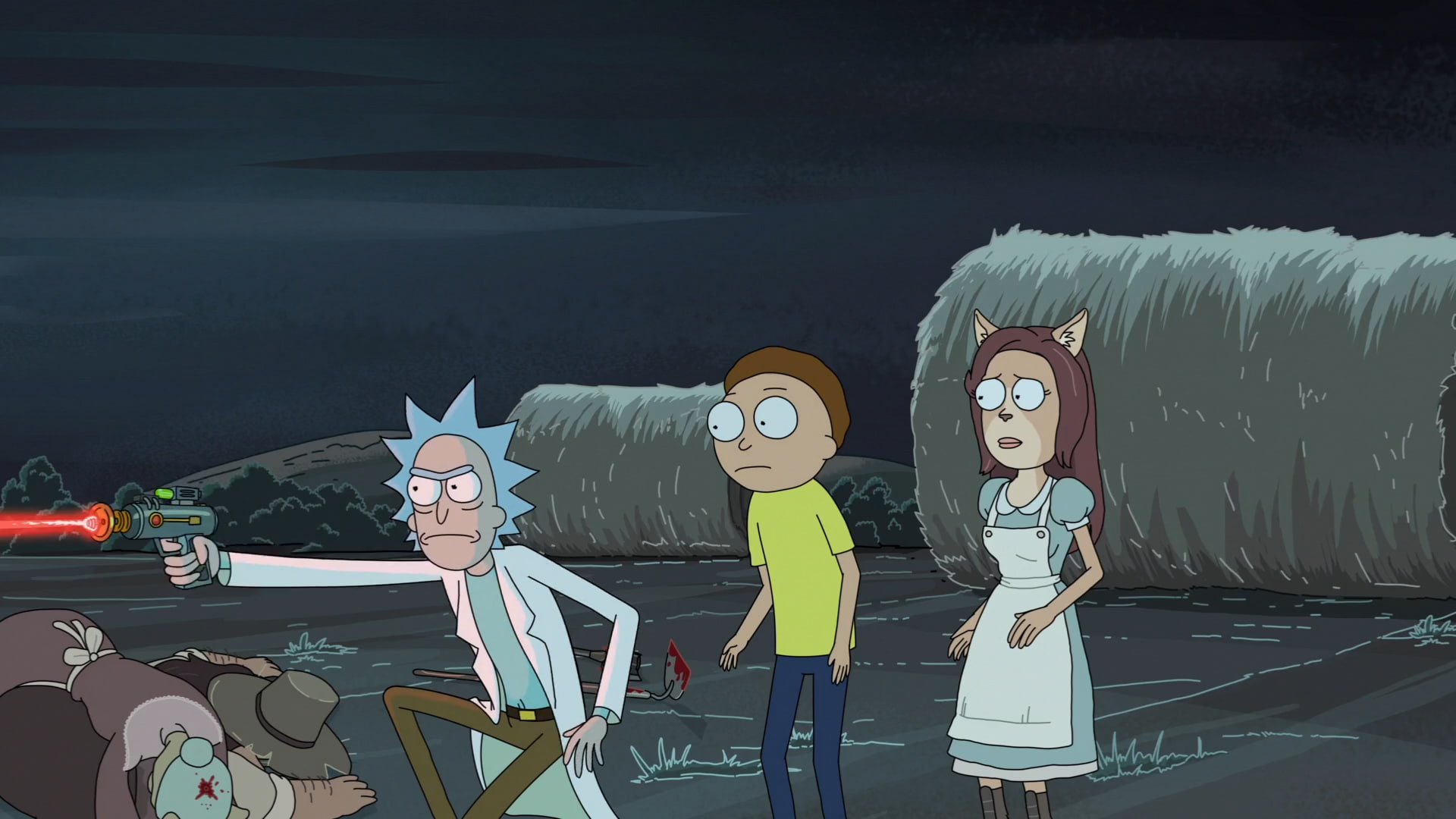 human representation, Rick and Morty, front view, casual clothing, nature, Rick Sanchez, 1080P, people, art and craft, representation, cartoon, childhood, HD Wallpaper